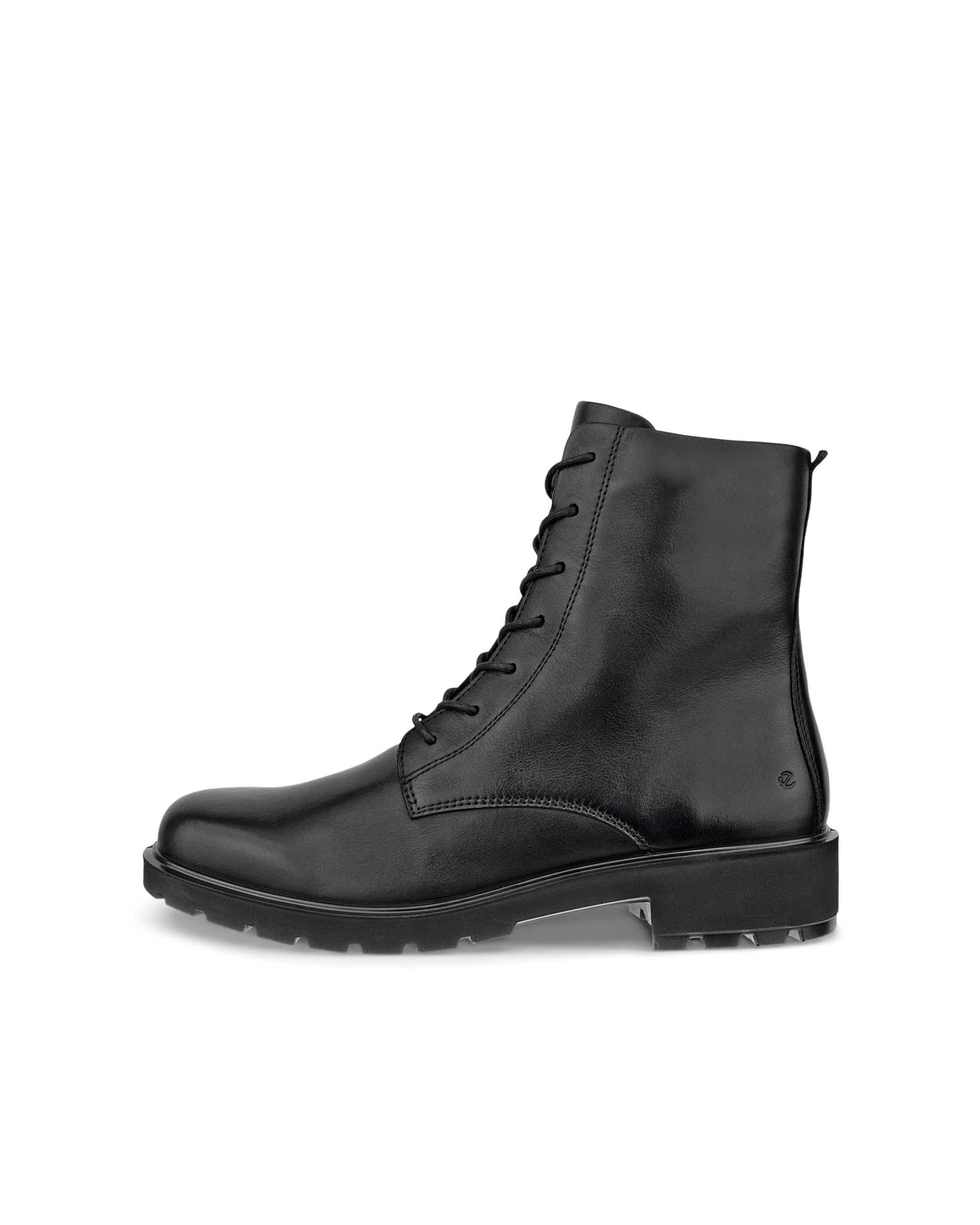 ECCO® METROPOLE VIENNA dames leren veterlaars - Zwart - Outside