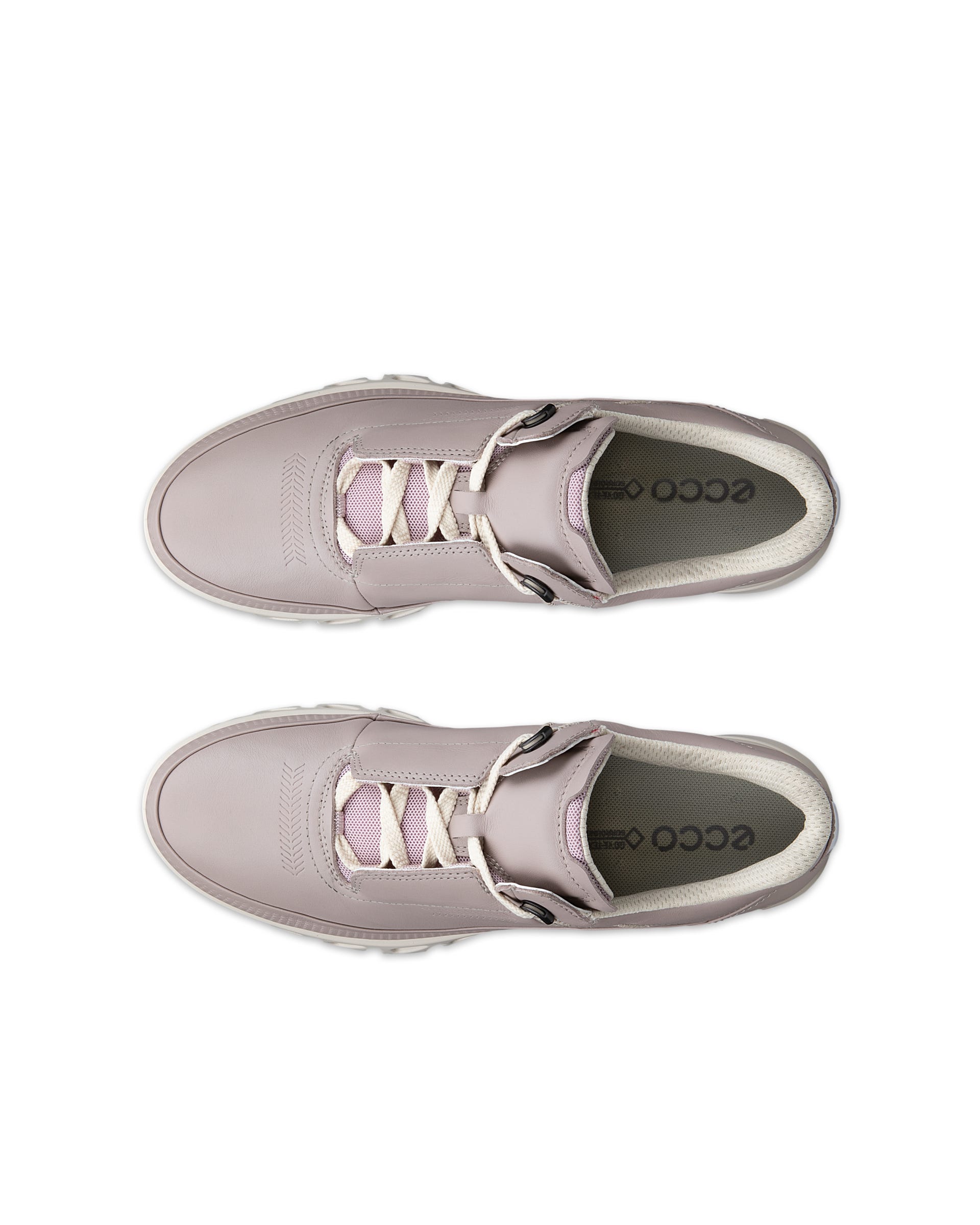 ECCO® MULTI-VENT baskets de plein air en cuir Gore-Tex pour femme - Rose - Top left pair