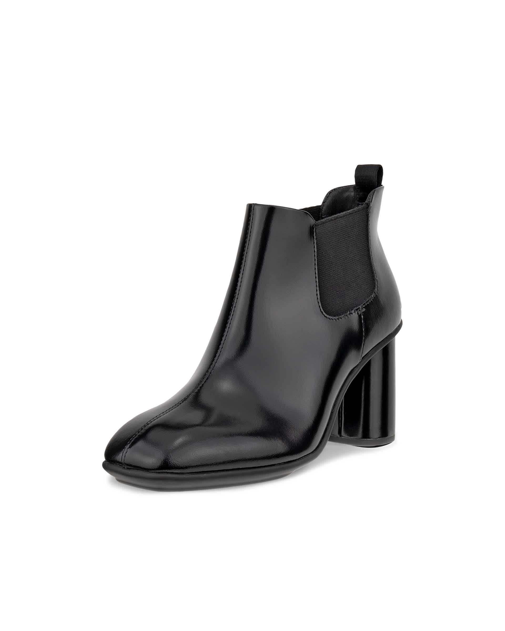 Women's ECCO® Sculpted Alba 65 Leather Chelsea Heel Boot - Black - Main