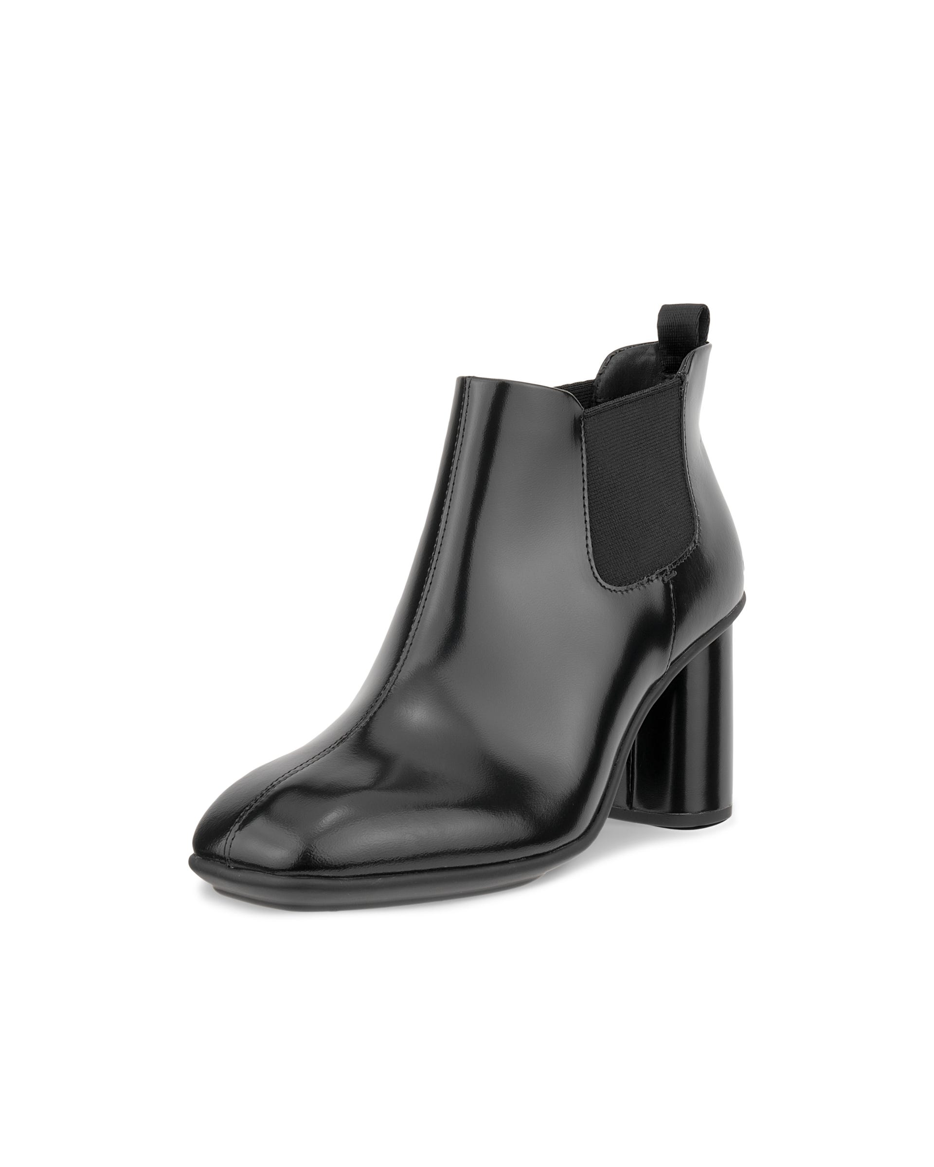Women's ECCO® Sculpted Alba 65 Leather Chelsea Heel Boot - Black - Main