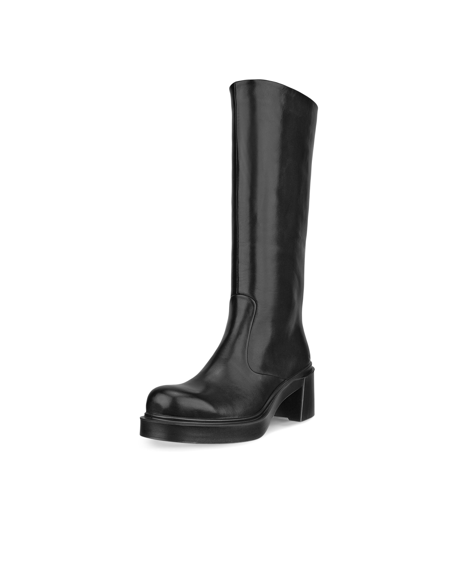 ECCO® METROPOLE SEOUL 45 bottes hautes en cuir pour femme - Noir - Main
