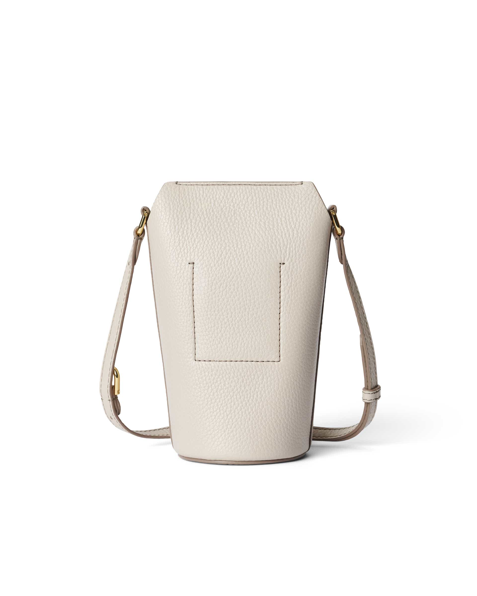 ECCO Pot Pebbled レザークロスボディバッグ - ベージュ - Back