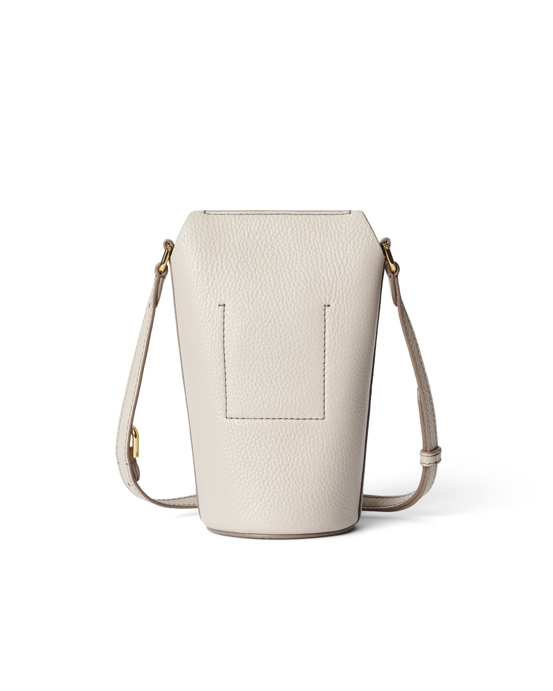 ECCO Pot Pebbled レザークロスボディバッグ - ベージュ - Back