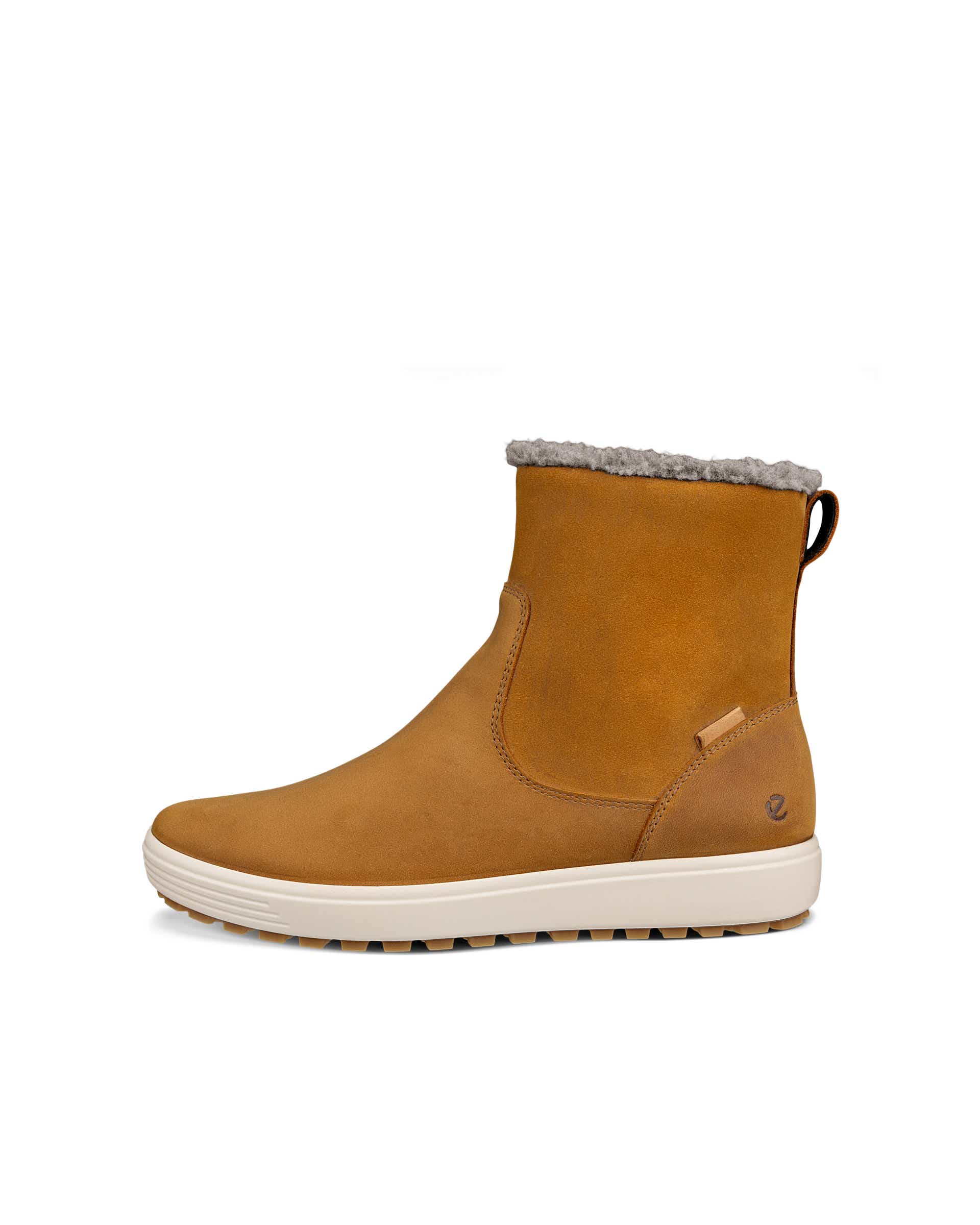 ECCO® Soft 7 Tred ženske srednje čizme od nubuka - Smeđa - Outside