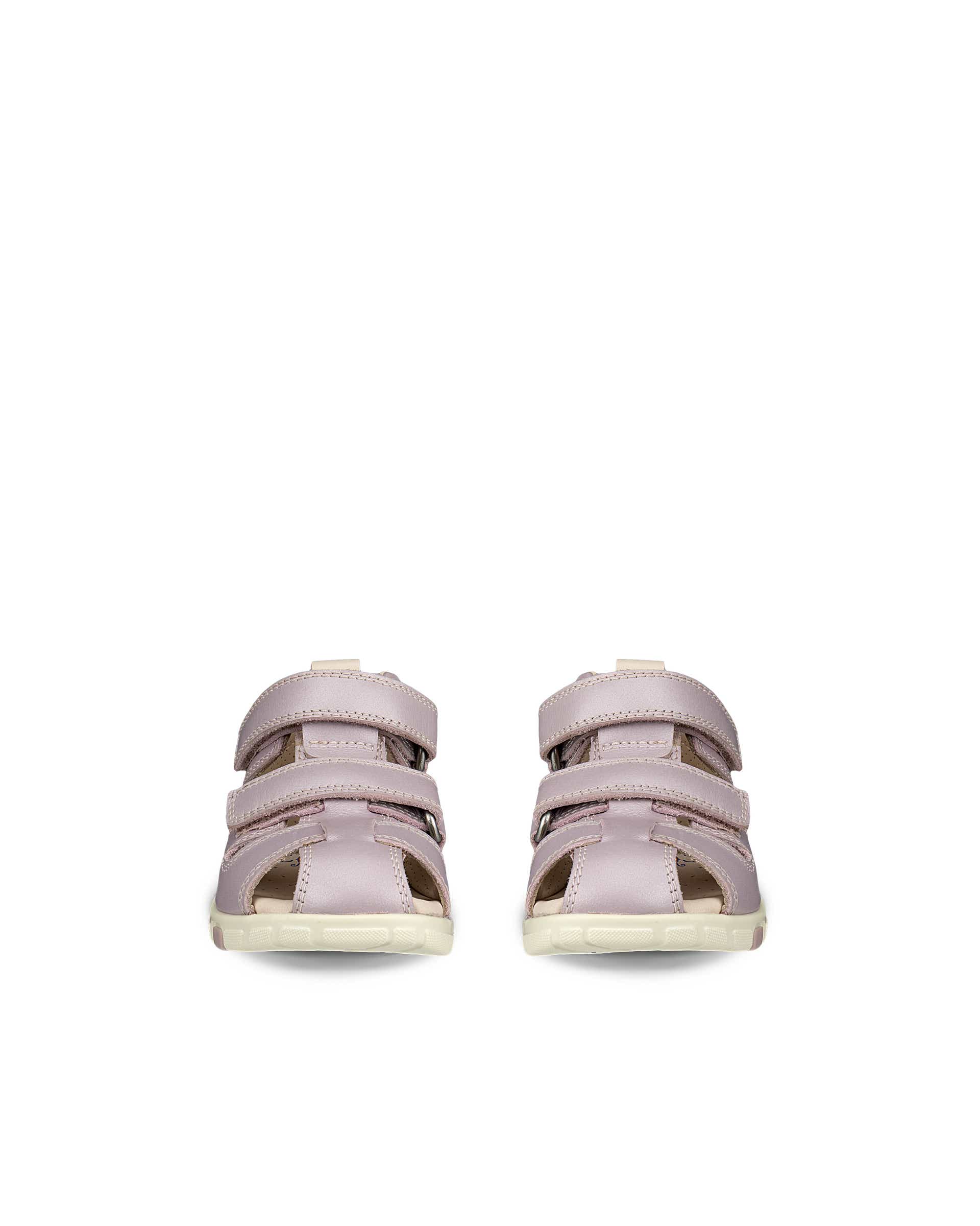 ECCO® Mini Stride Kinder Fischersandale aus Leder - Rosa - Front pair