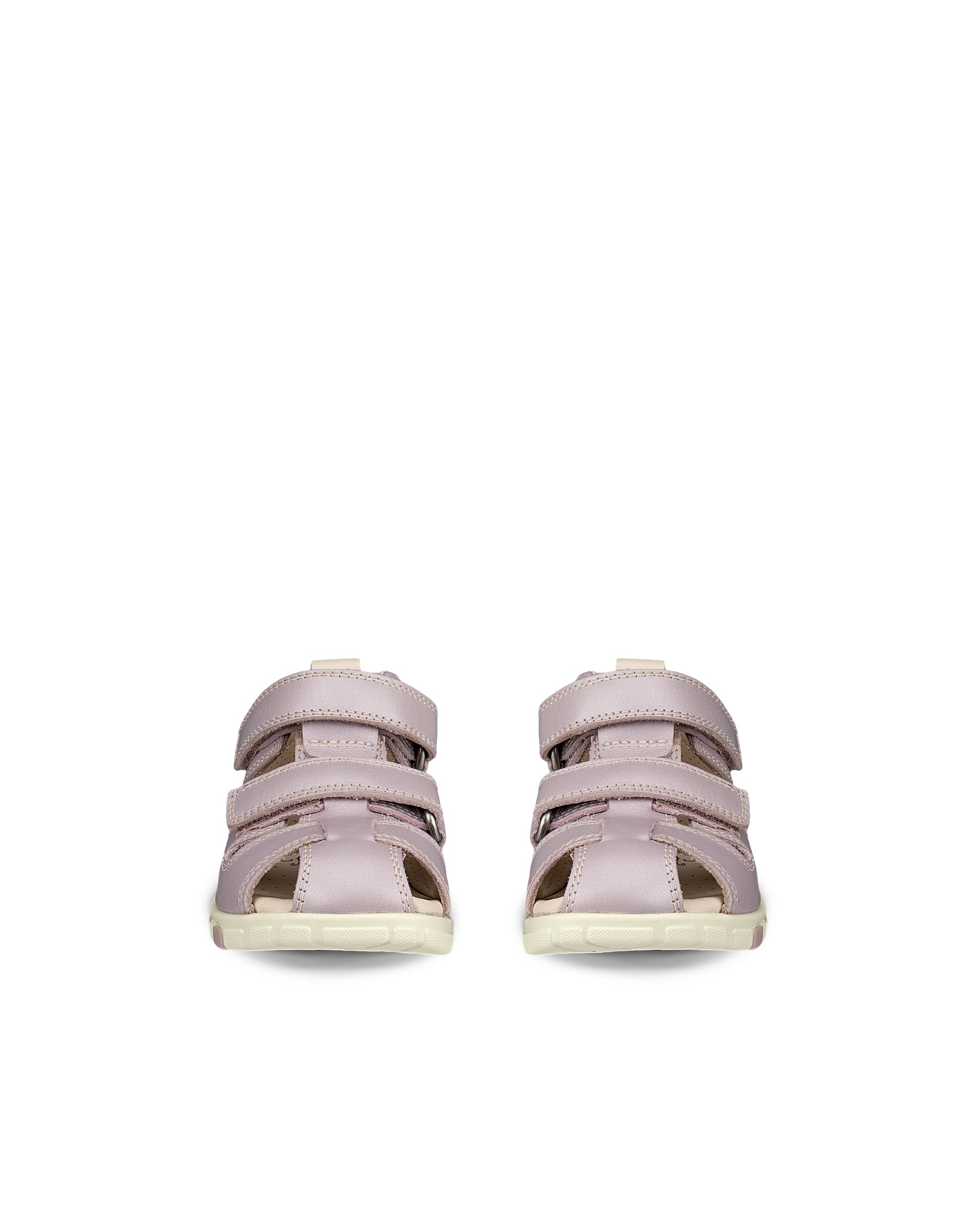 ECCO® Mini Stride Kinder Fischersandale aus Leder - Rosa - Front pair