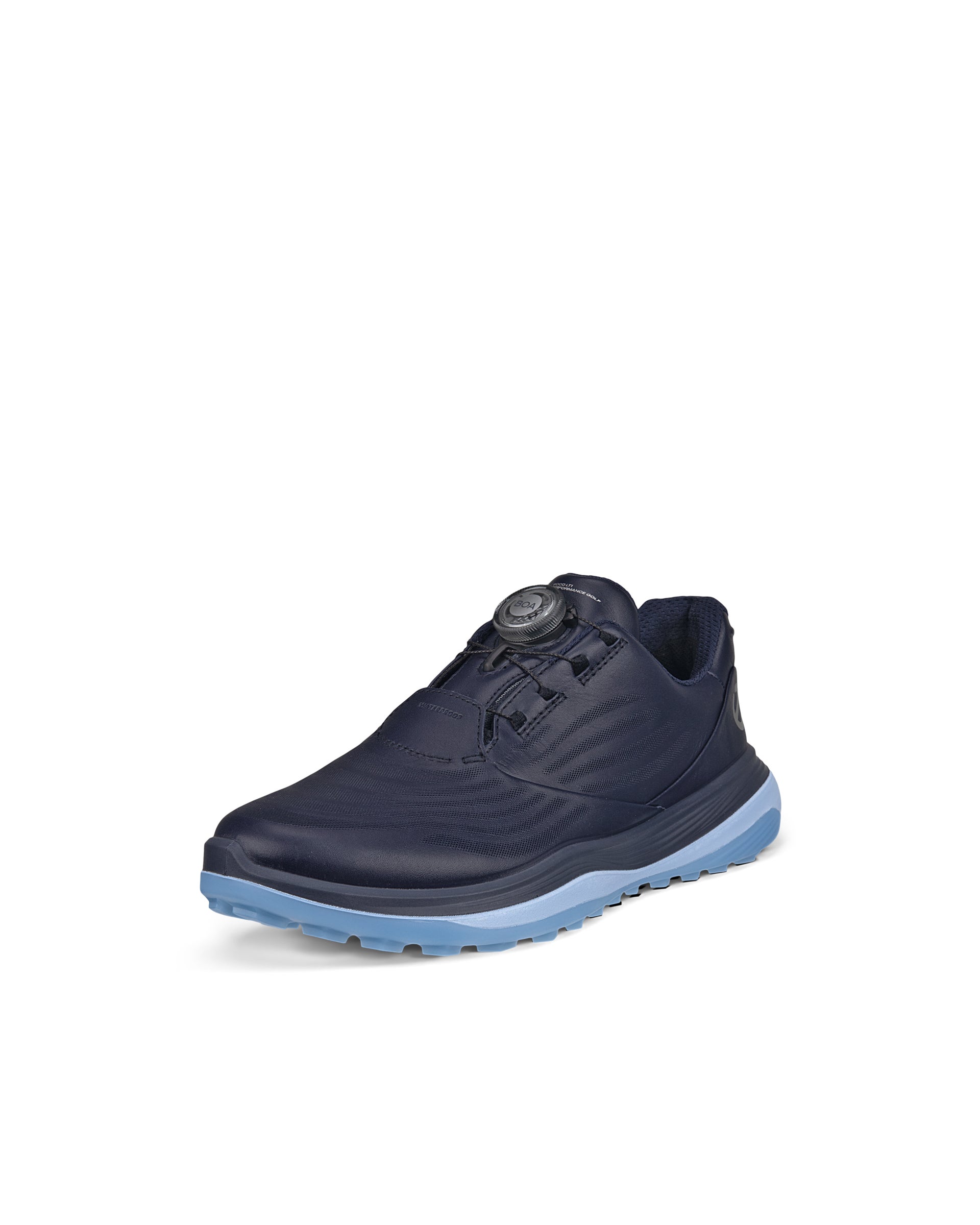 Ženski vodoodporni usnjeni čevlji za golf ECCO® Golf LT1 - Modra - Main