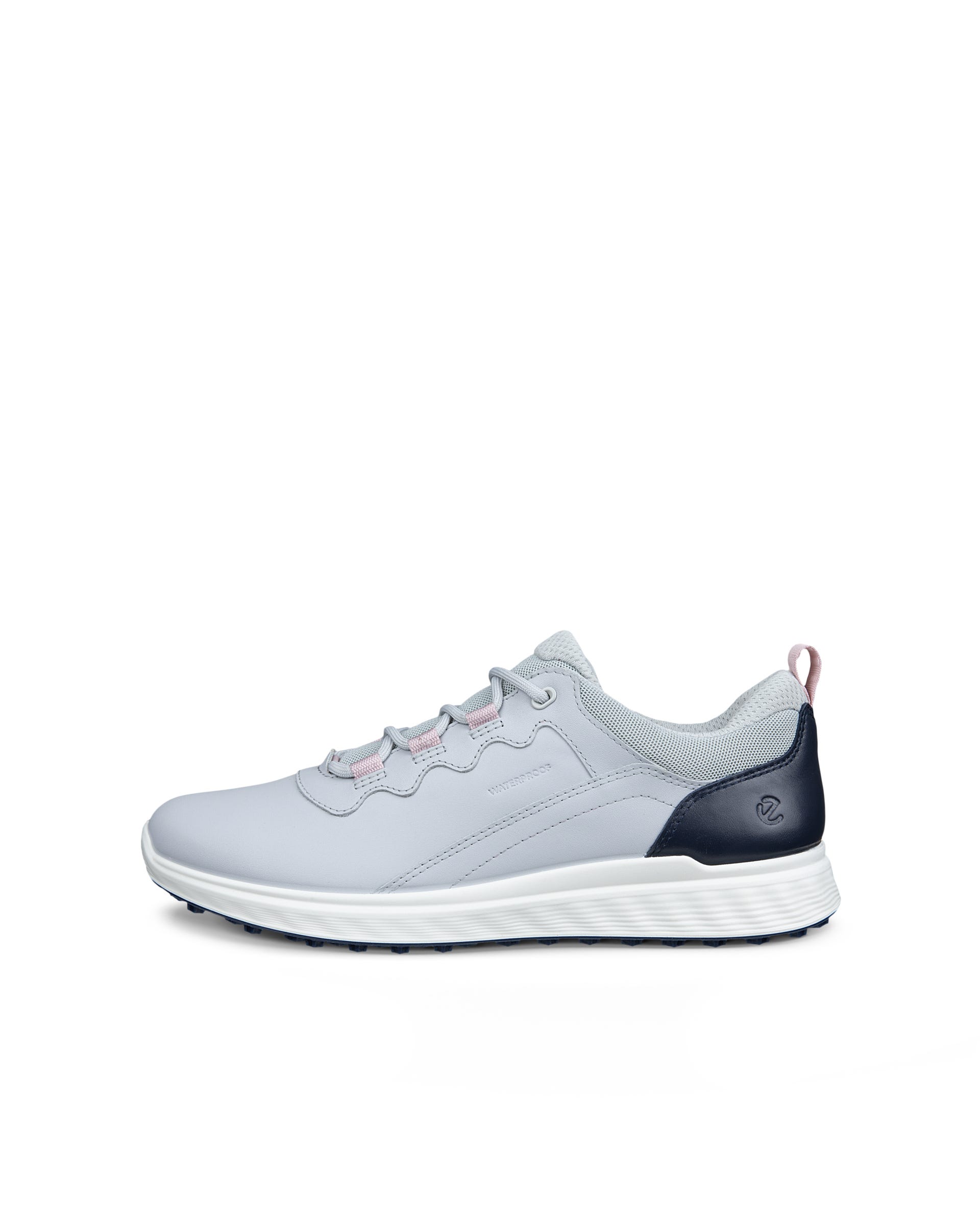 Women's ECCO® Golf S-Casual Leather Waterproof Golf Shoe - Gray - Outside
