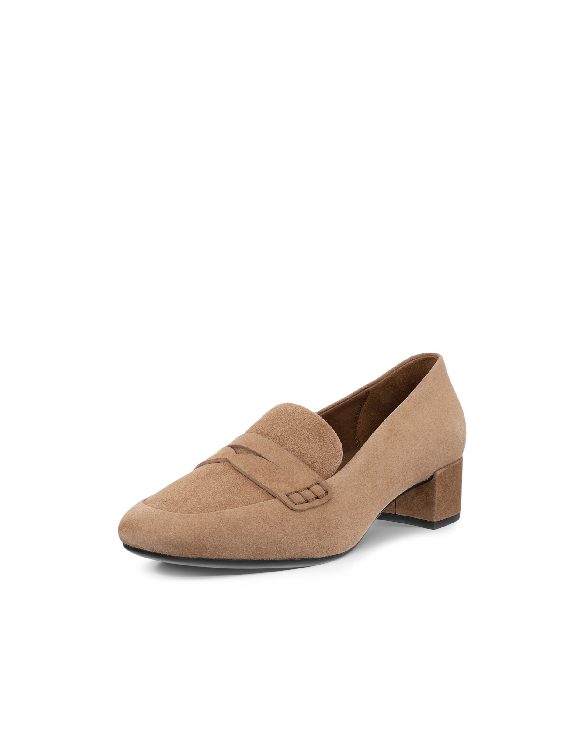 ECCO® LIVA 35 dames suède penny loafer - Bruin - Outside