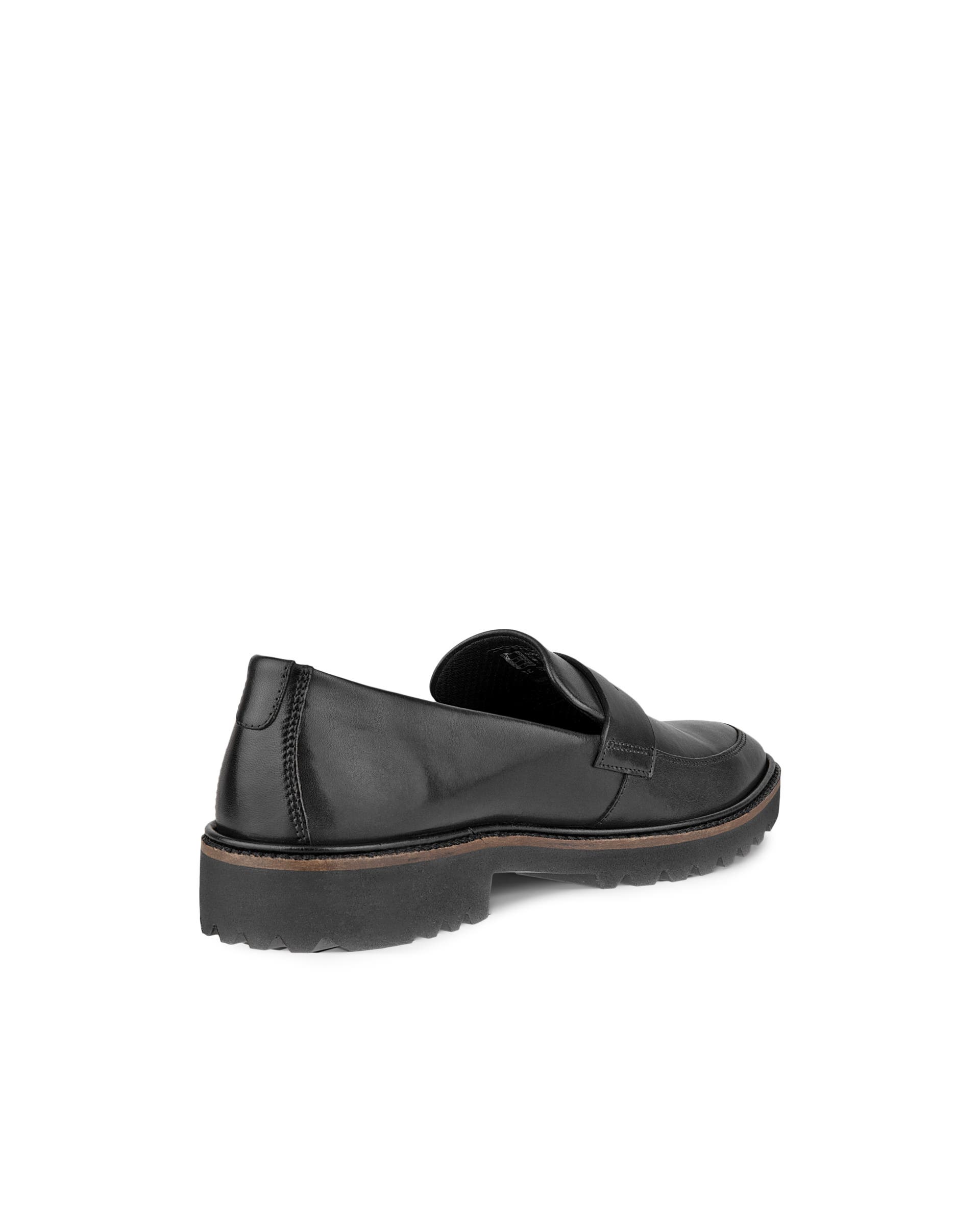 Women's ECCO® Modern Tailored Leather Loafer - Black - Back