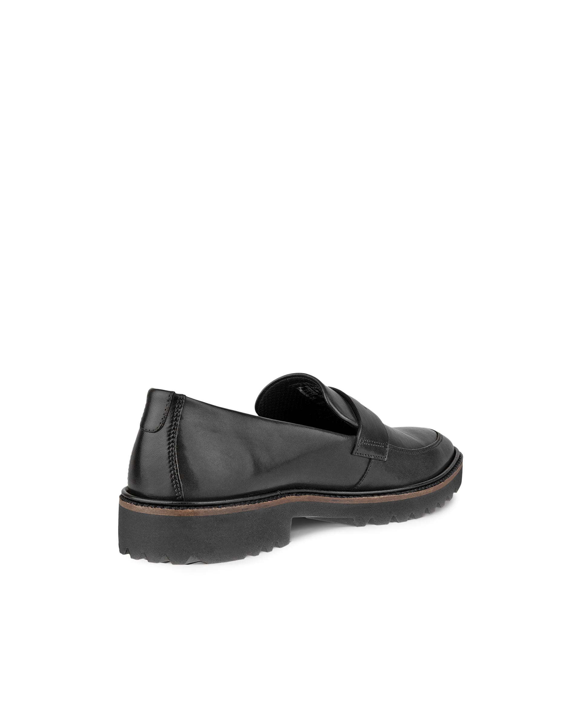 Women's ECCO® Modern Tailored Leather Loafer - Black - Back