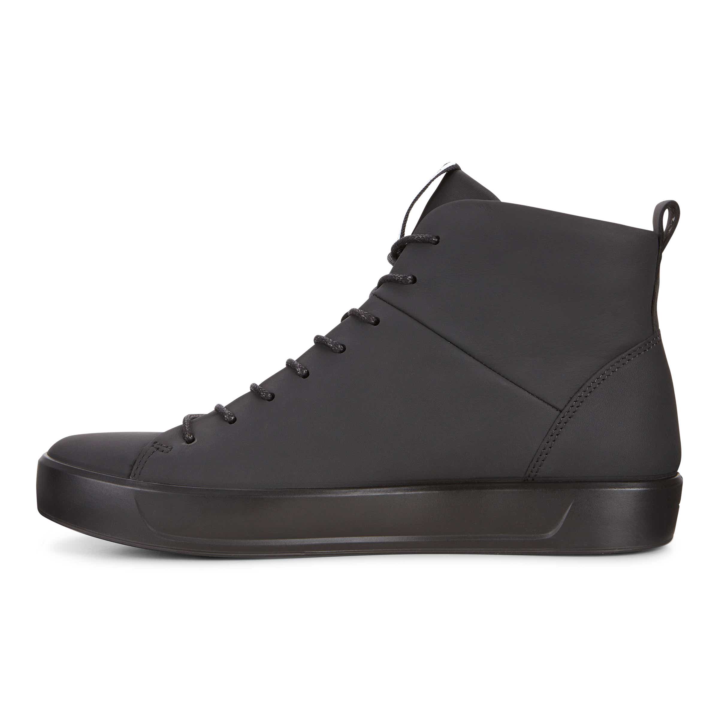 ECCO Mens Soft 8 High Top - Black - Inside