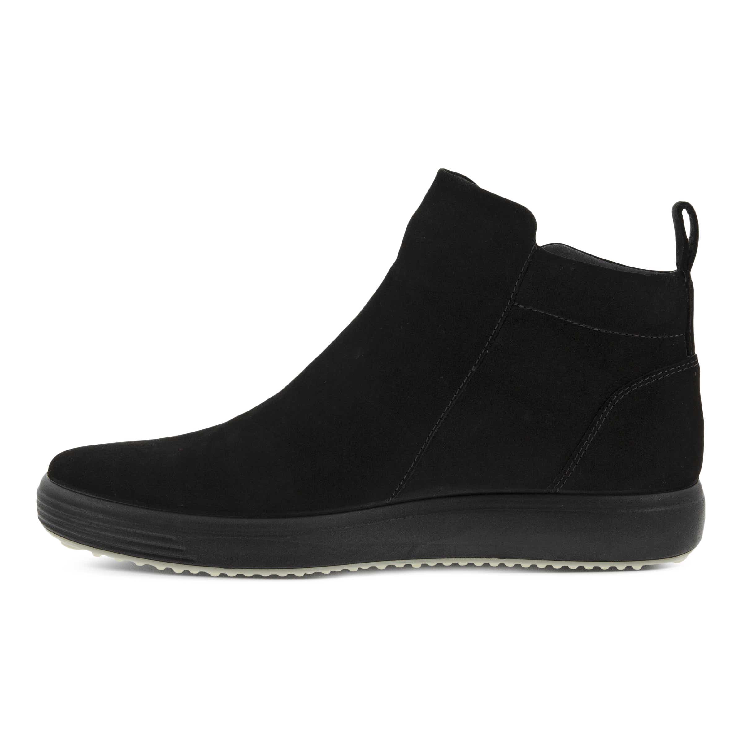Women's ECCO® Soft 7 Nubuck Ankle Boot - Black - Inside