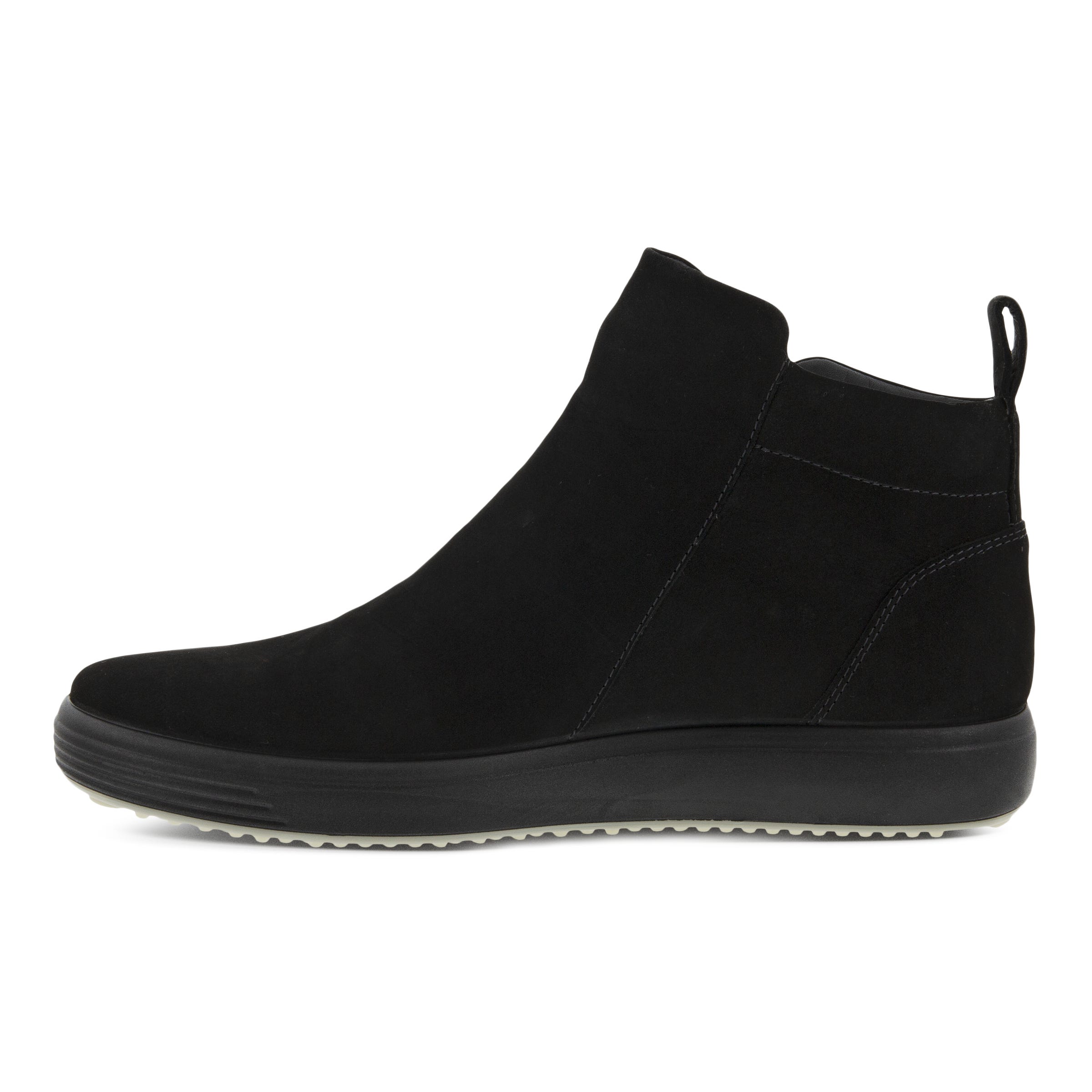 Women's ECCO® Soft 7 Nubuck Ankle Boot - Black - Inside