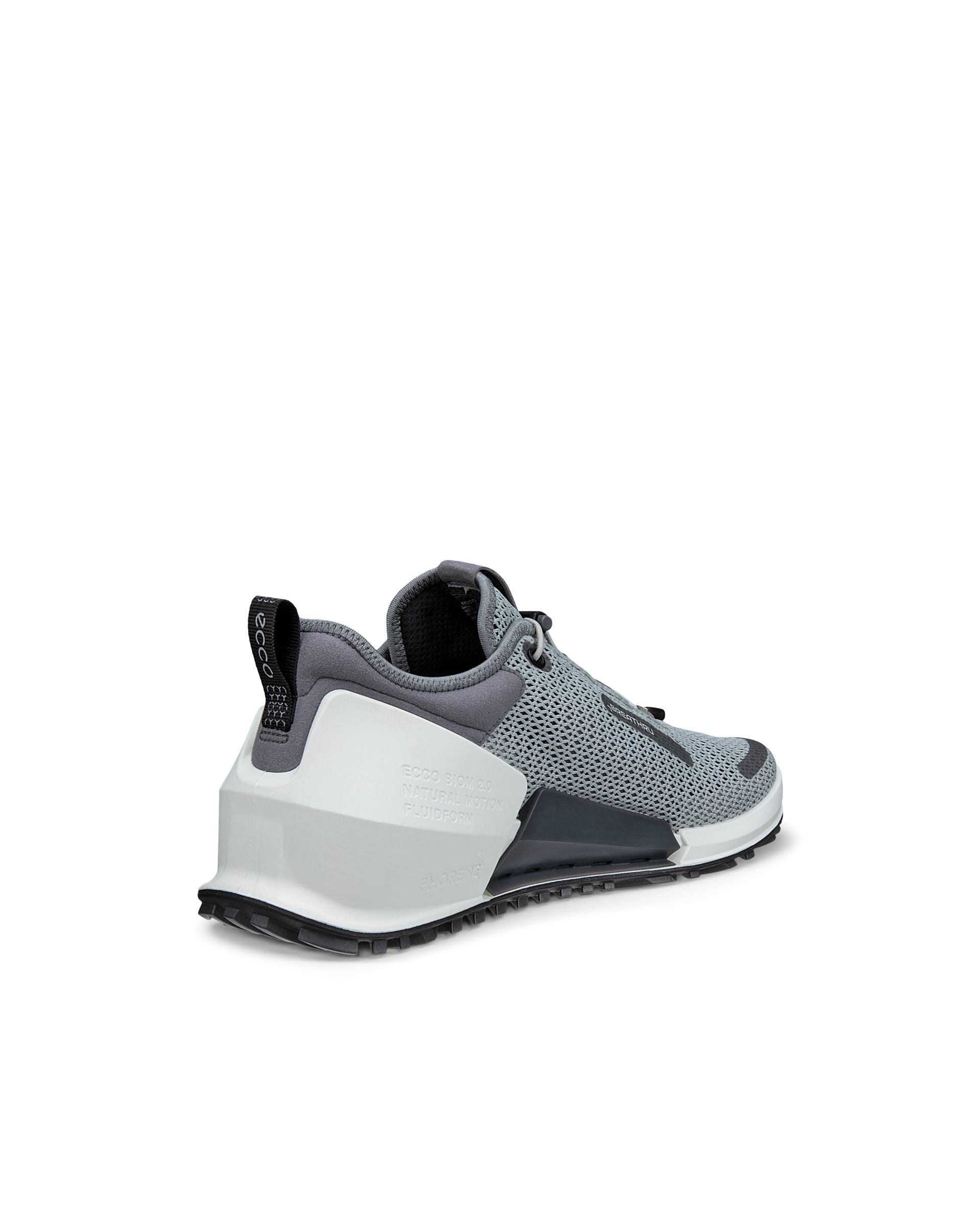 Men's ECCO® Biom 2.0 Low Breathru Textile Sneaker - Gray - Back