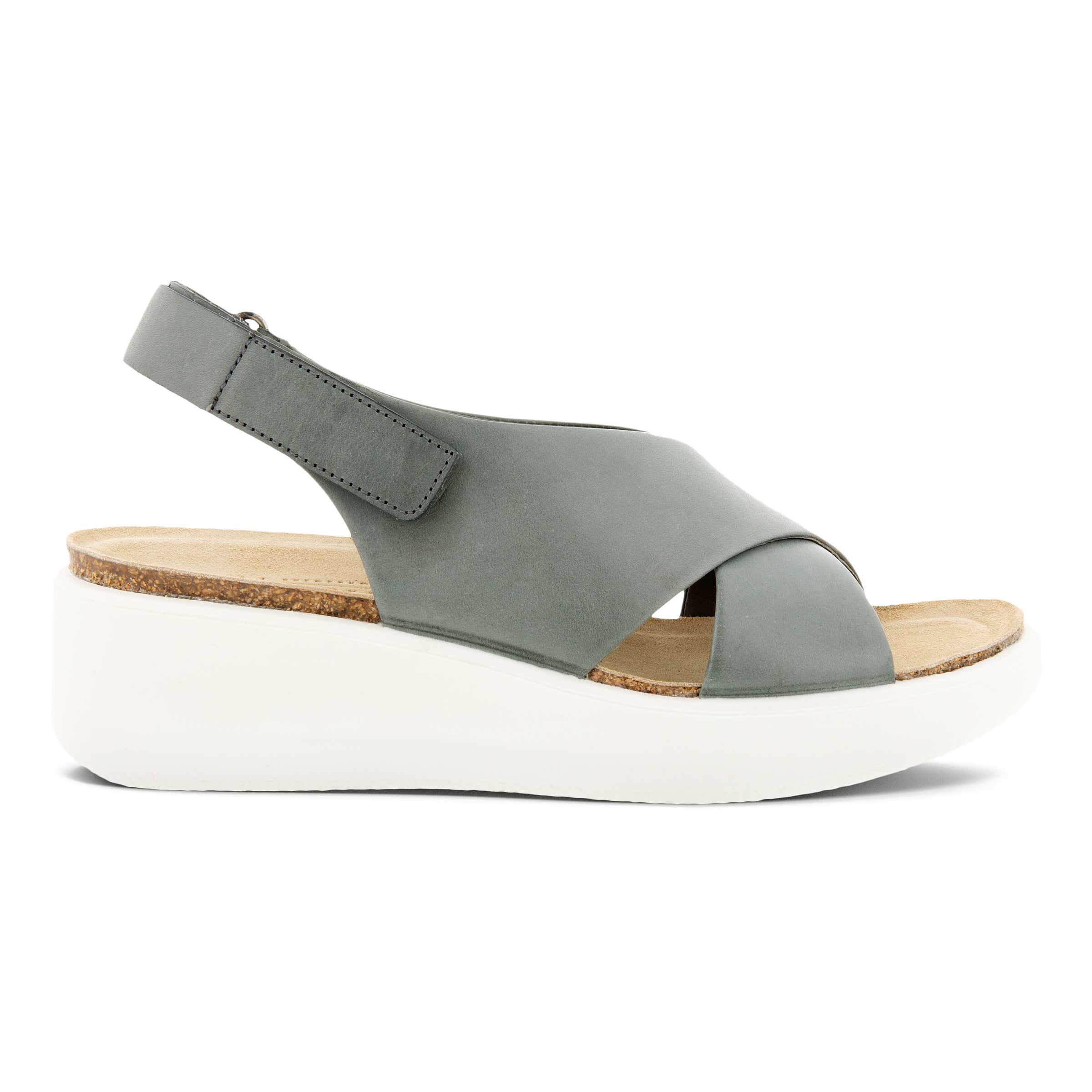 ECCO CORKSPHERE WEDGE SANDAL S - Grey - Outside