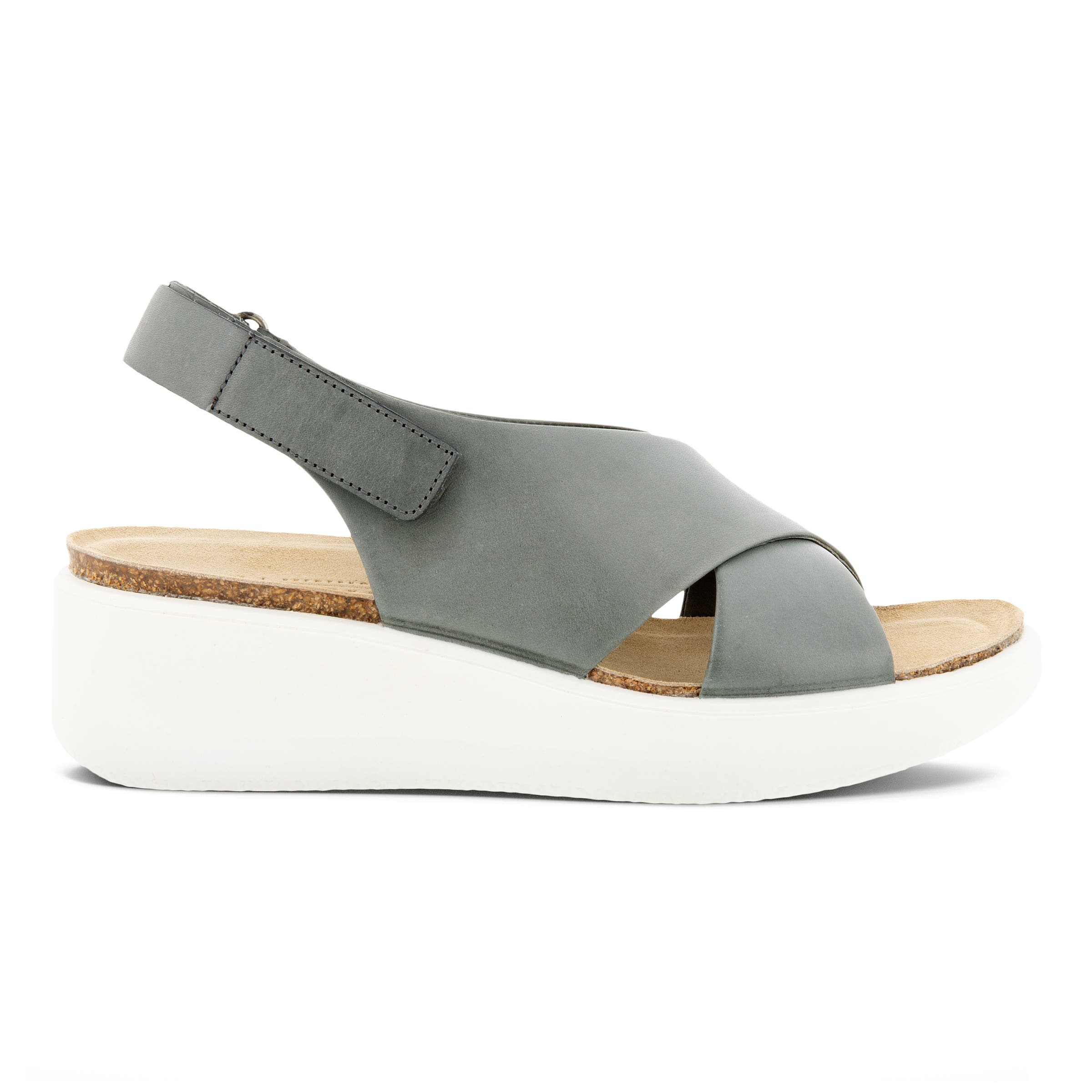 ECCO CORKSPHERE WEDGE SANDAL S - Grey - Outside