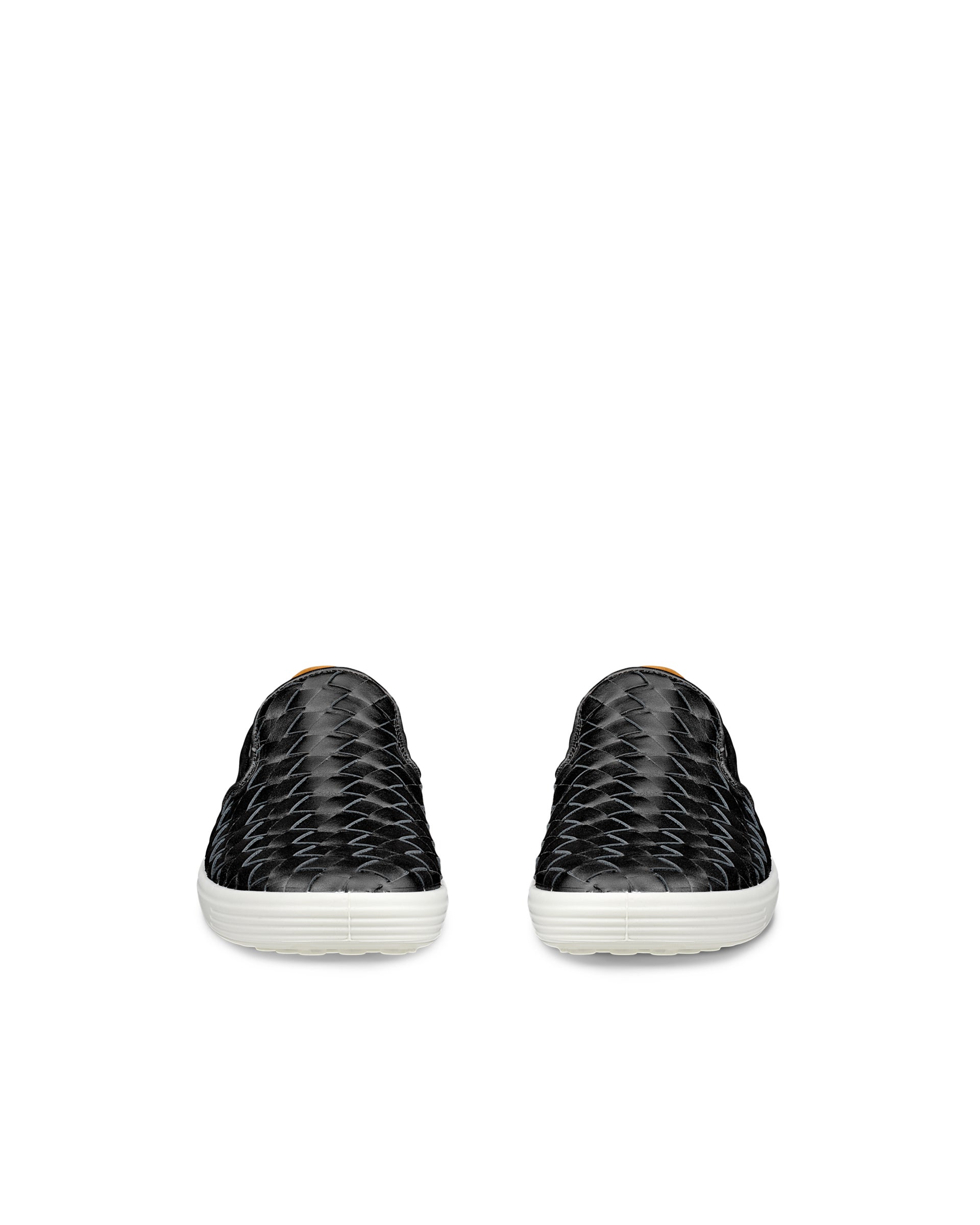 Women's ECCO® Soft 7 Woven Leather Slip-On - Metallics - Front pair