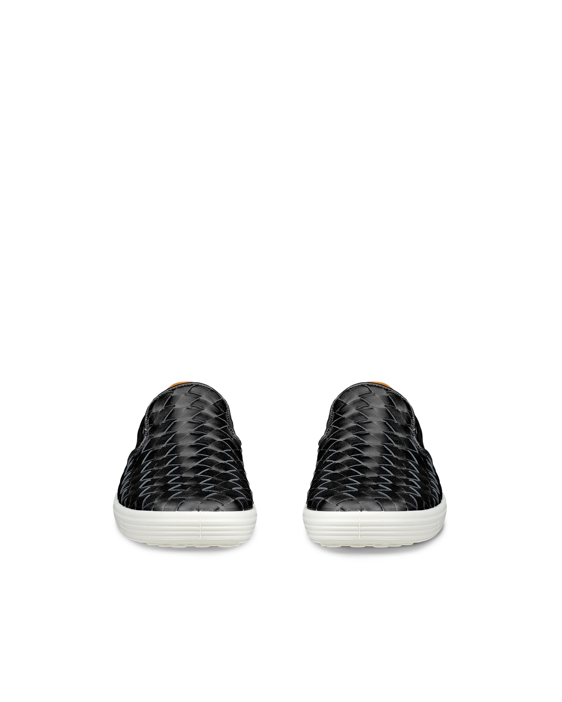 Women's ECCO® Soft 7 Woven Leather Slip-On - Metallics - Front pair