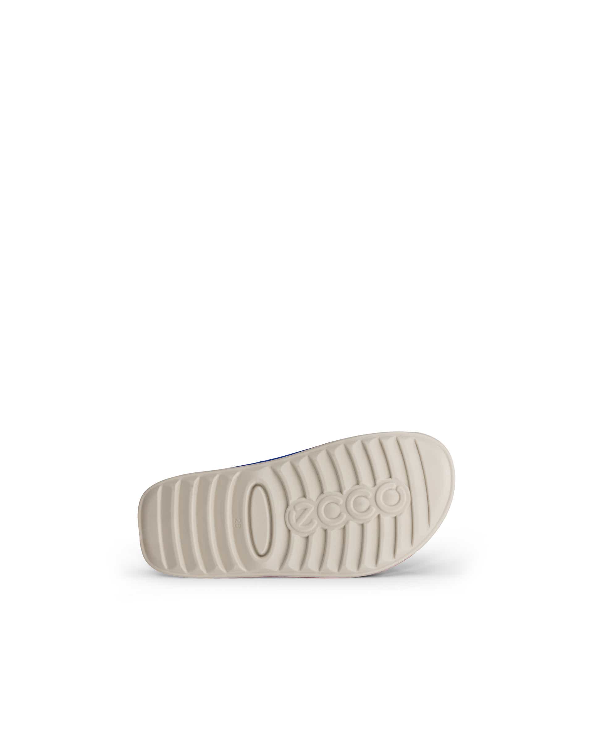 Kids' ECCO® Cozmo Leather Three-Strap Sandal - Blue - Sole
