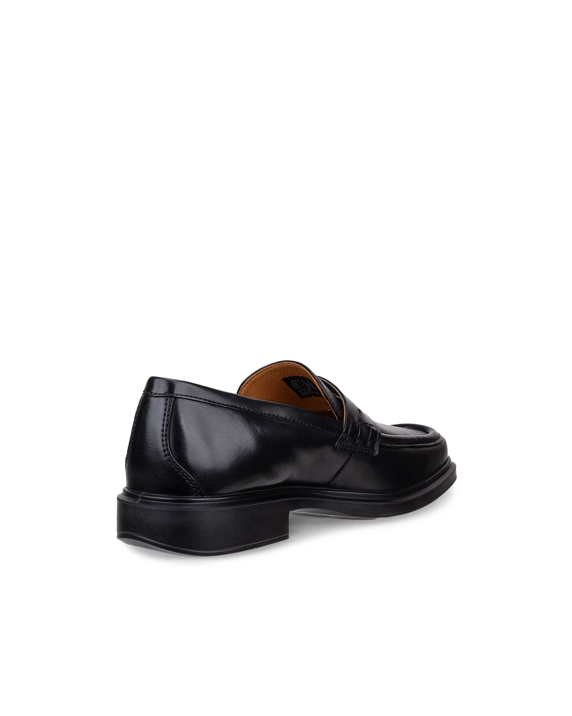 Men's ECCO® HELSINKI 2 Suede Penny Loafer - Black - Back