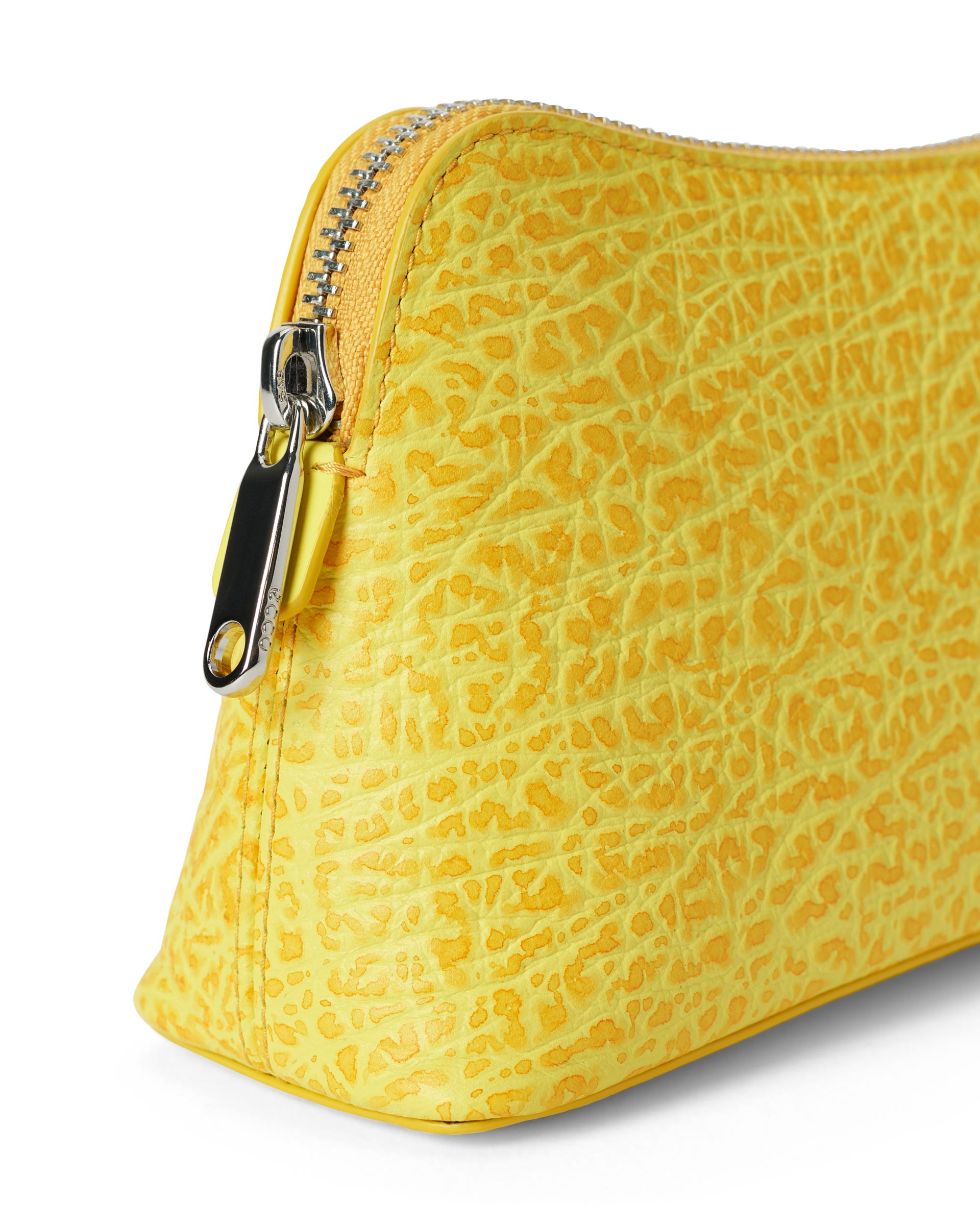 ECCO Cosmetic Pouch レザーコスメティックポーチ - イエロー - Detail-1