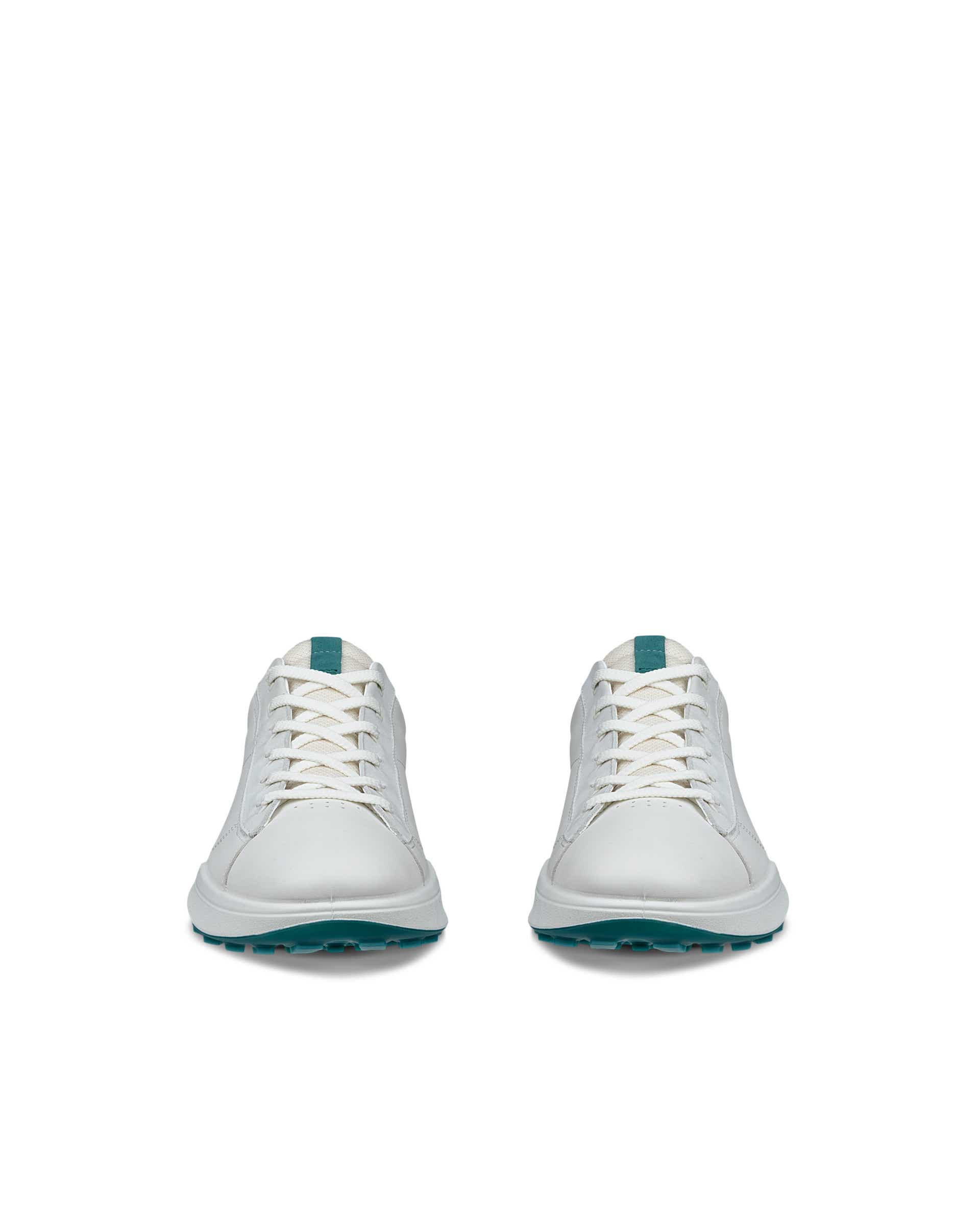 Men's ECCO® Golf Street Vibe Leather Waterproof Golf Shoe - White - Front pair