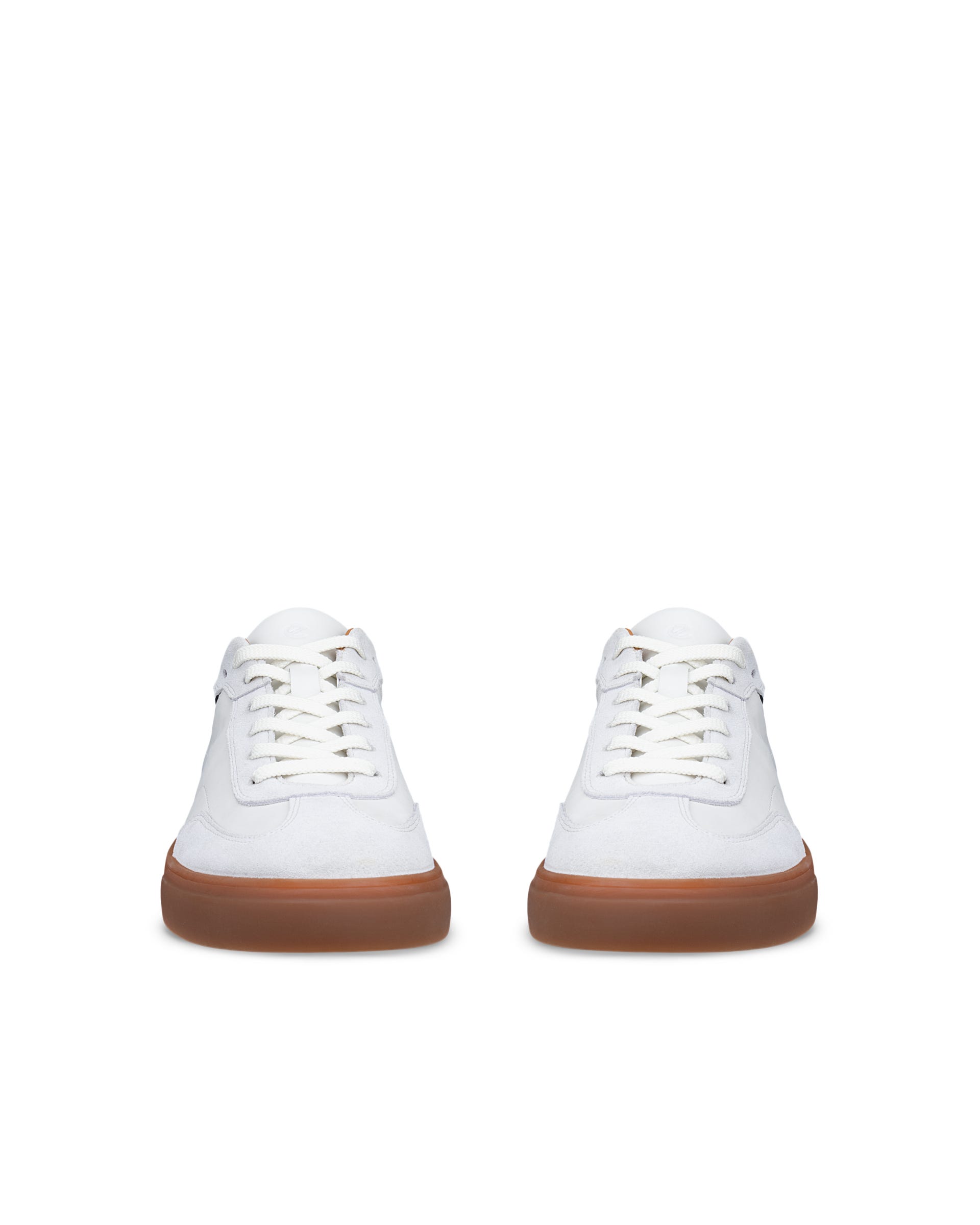 ECCO® SOFT 10 sneakers i læder til herrer - Hvid - Front pair