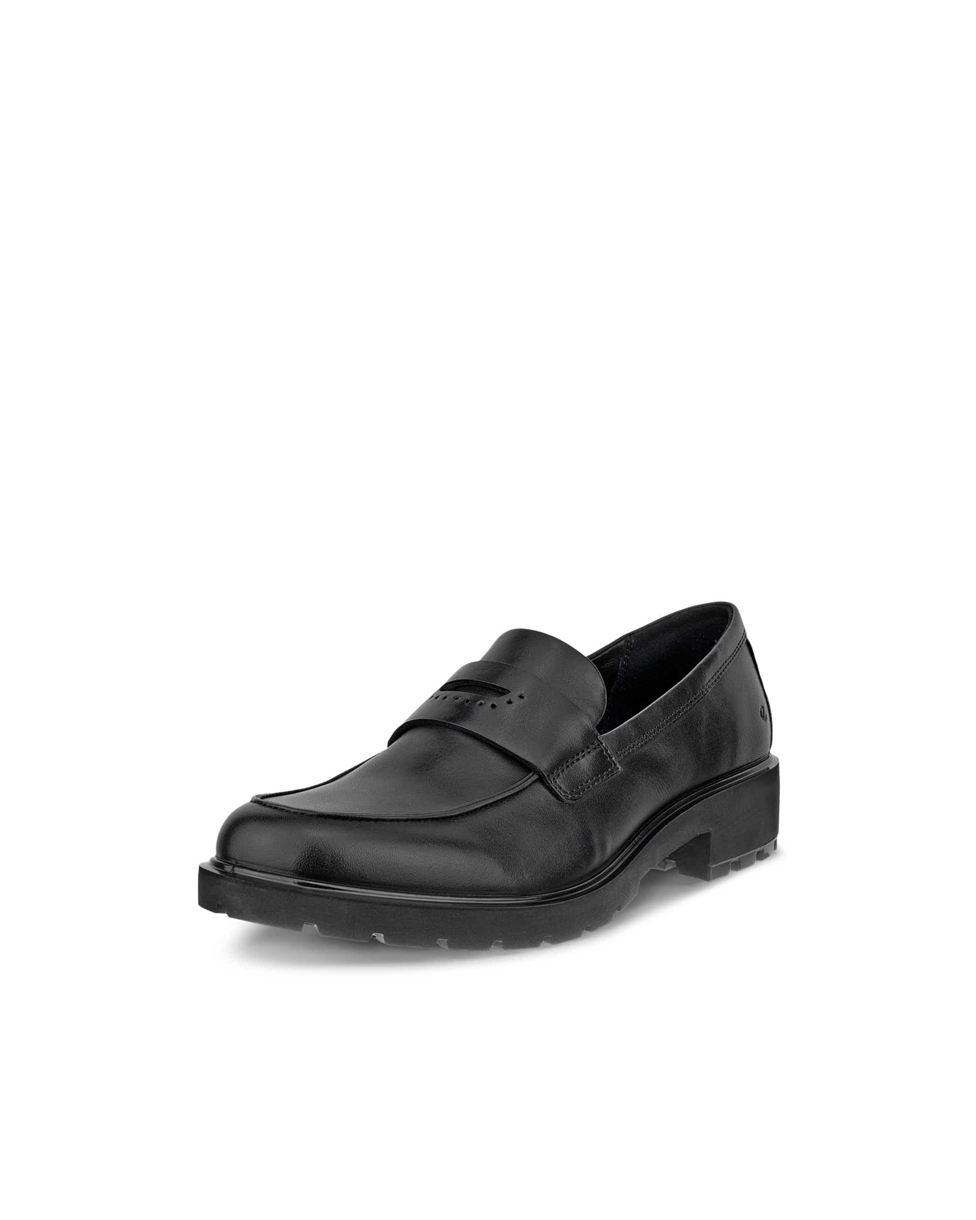 Damskie skórzane loafery ECCO® METROPOLE VIENNA - Czarny - Main