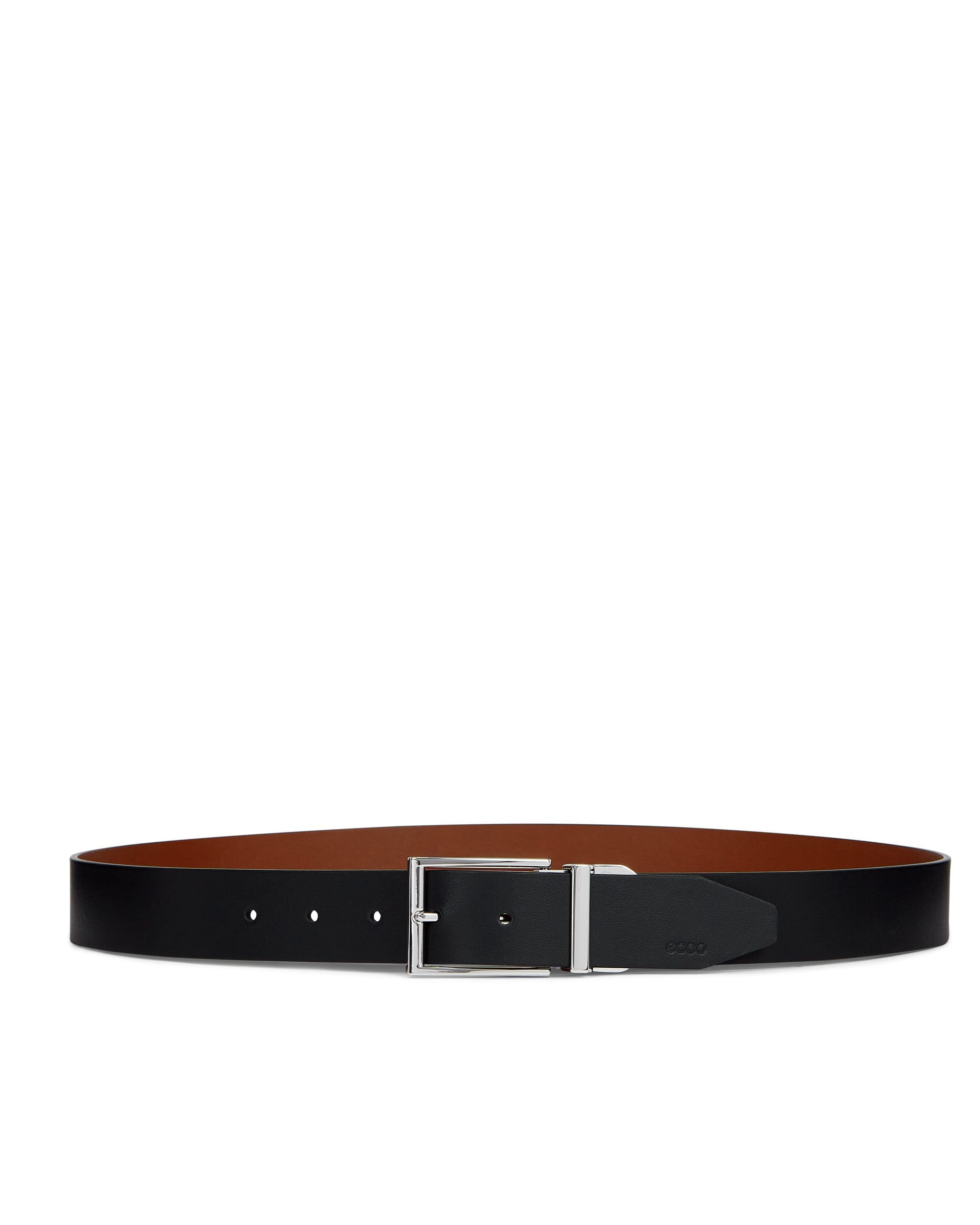 Men's ECCO® Italian Leather Reversible Belt - Black - Main