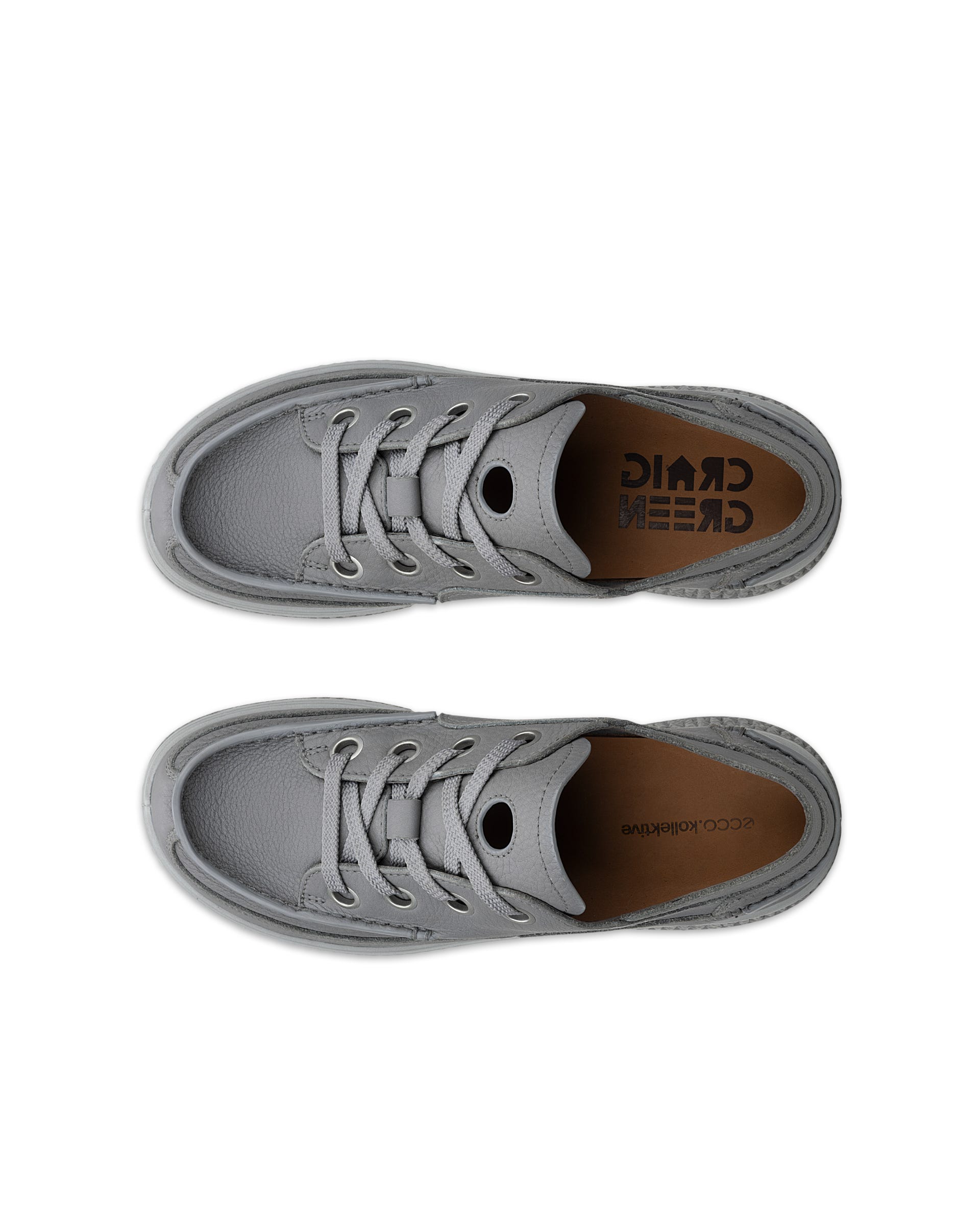 ECCO® WALKER 3.0 Moc-Toe-sko i skinn herr - Grå - Top left pair