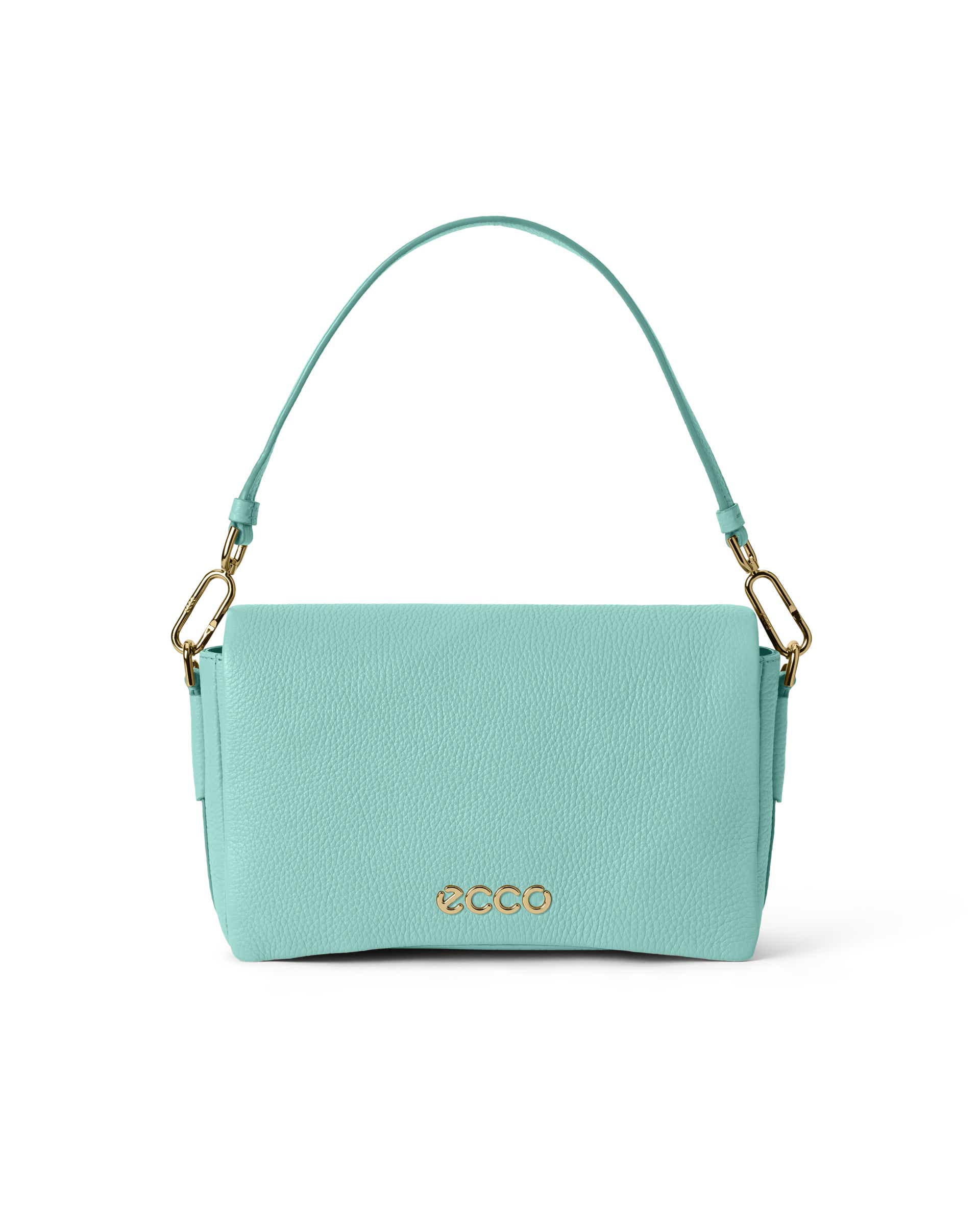 ECCO® Large Soft Pebbled Pinch Leather Crossbody Bag | Blue