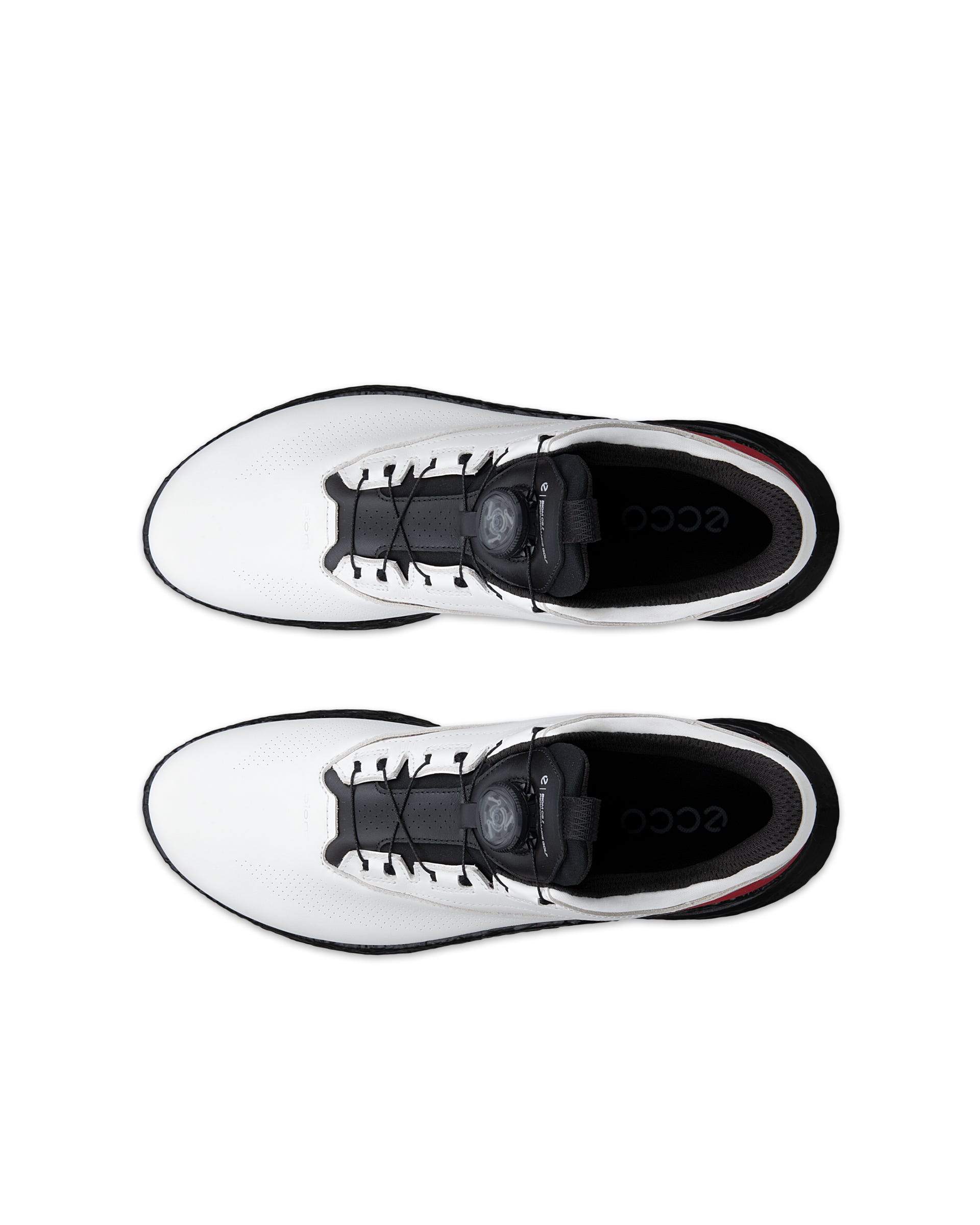 Men's ECCO® GOLF BIOM C5 Leather Gore-Tex Golf Shoe - White - Top left pair