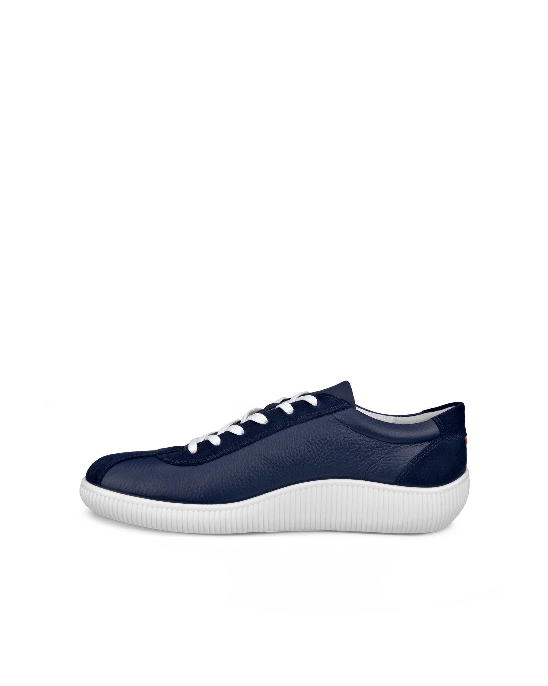 ECCO® Soft Zero Heren leren sneaker - Blauw - Outside