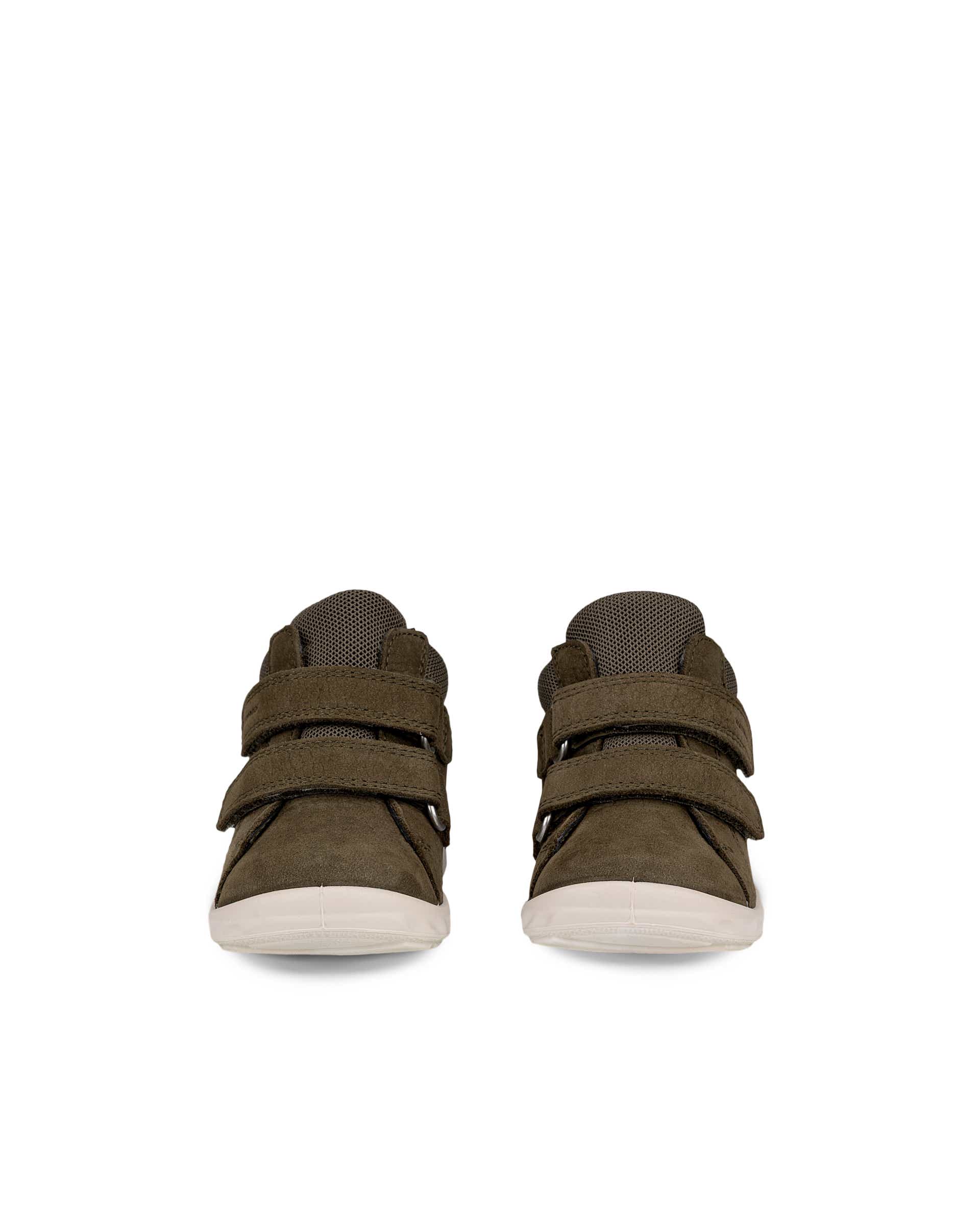 Dziecięce nubukowe buty sportowe na rzepy ECCO® SP.1 LITE INFANT - Zielony - Front pair