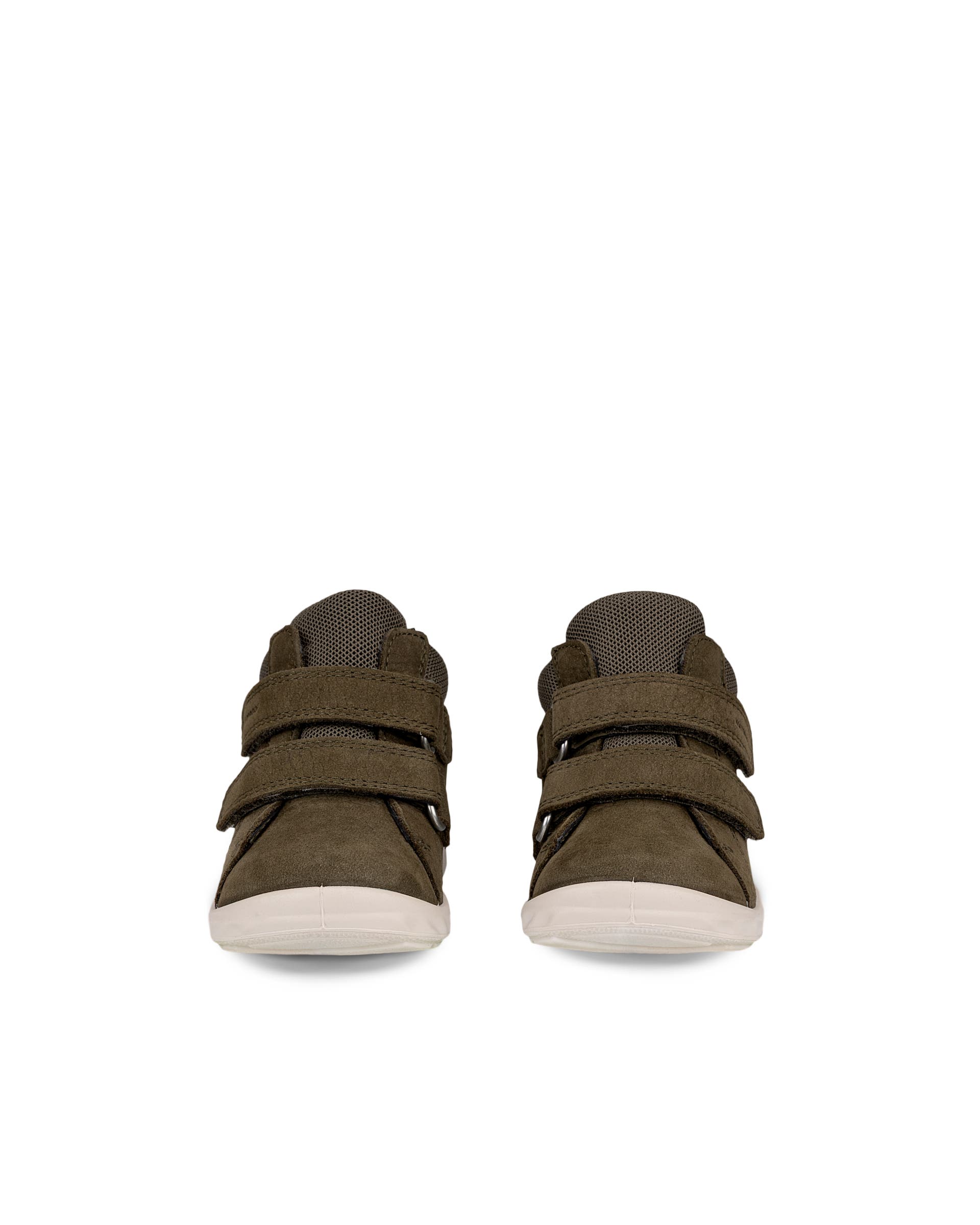 Dziecięce nubukowe buty sportowe na rzepy ECCO® SP.1 LITE INFANT - Zielony - Front pair