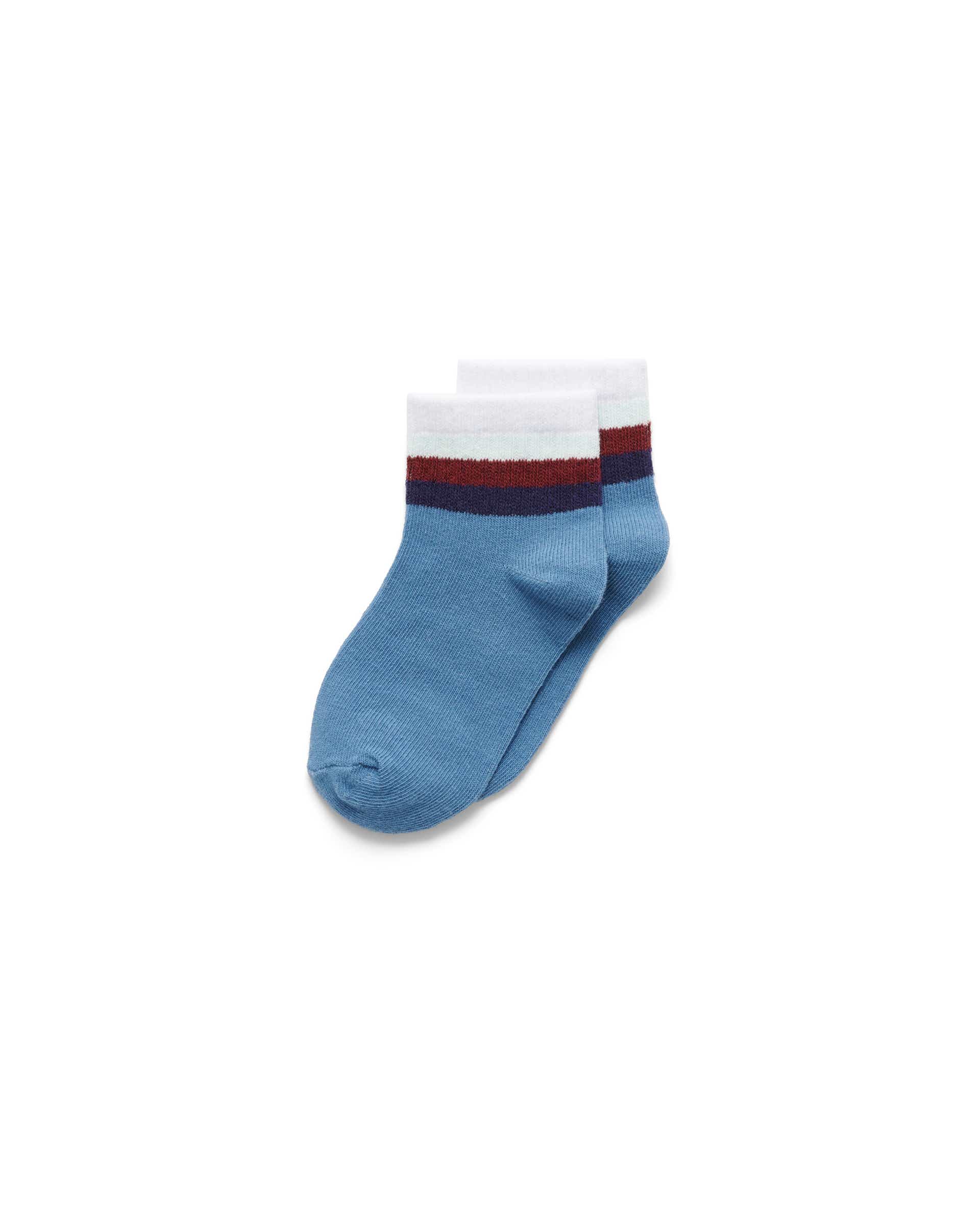 Unisex ECCO® Play Retro Ankle Socks (2-Pack) - Blue - Detail-1