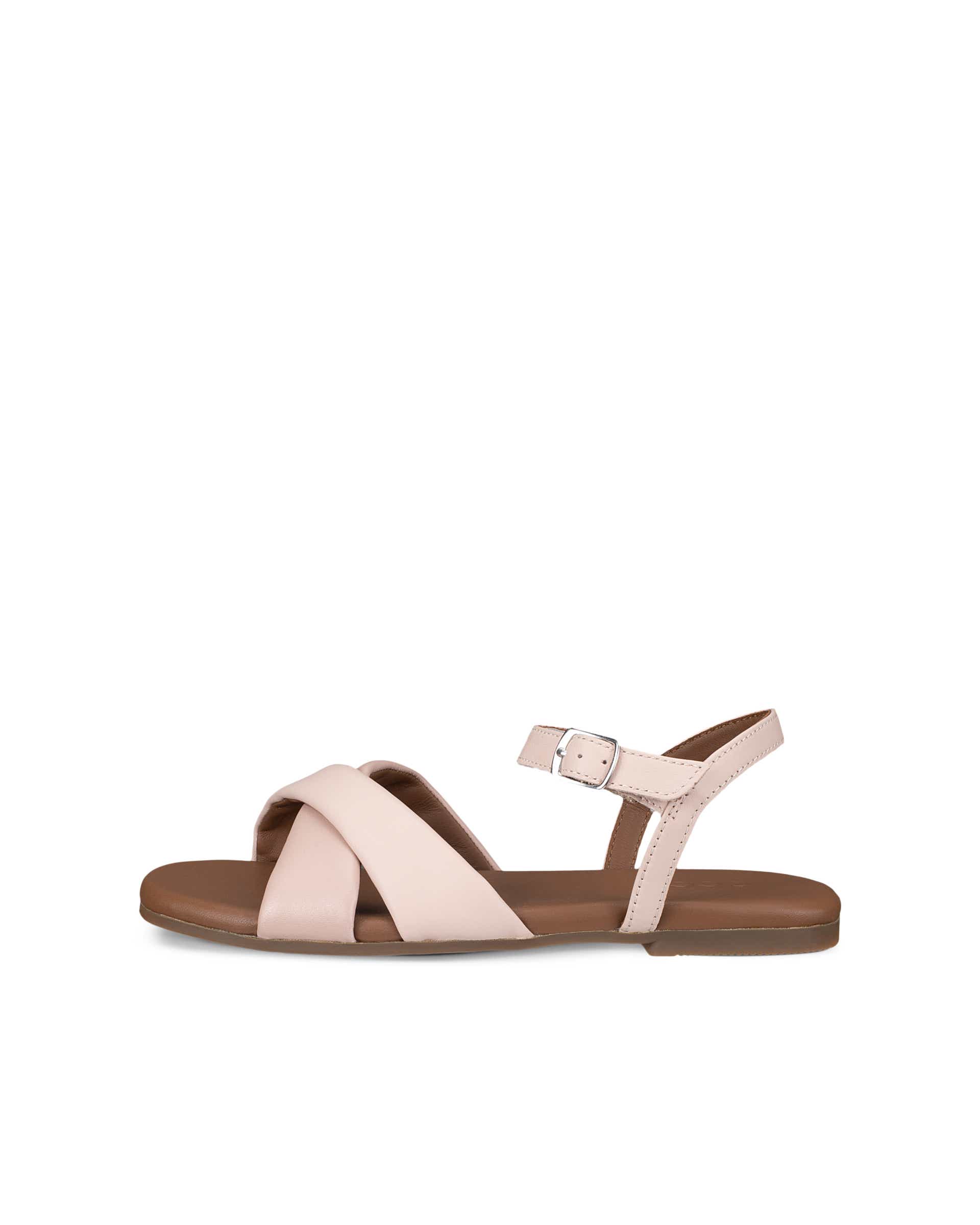 ECCO® MARYLOU női lapos talpú bőrszandál - Rózsaszín - Outside