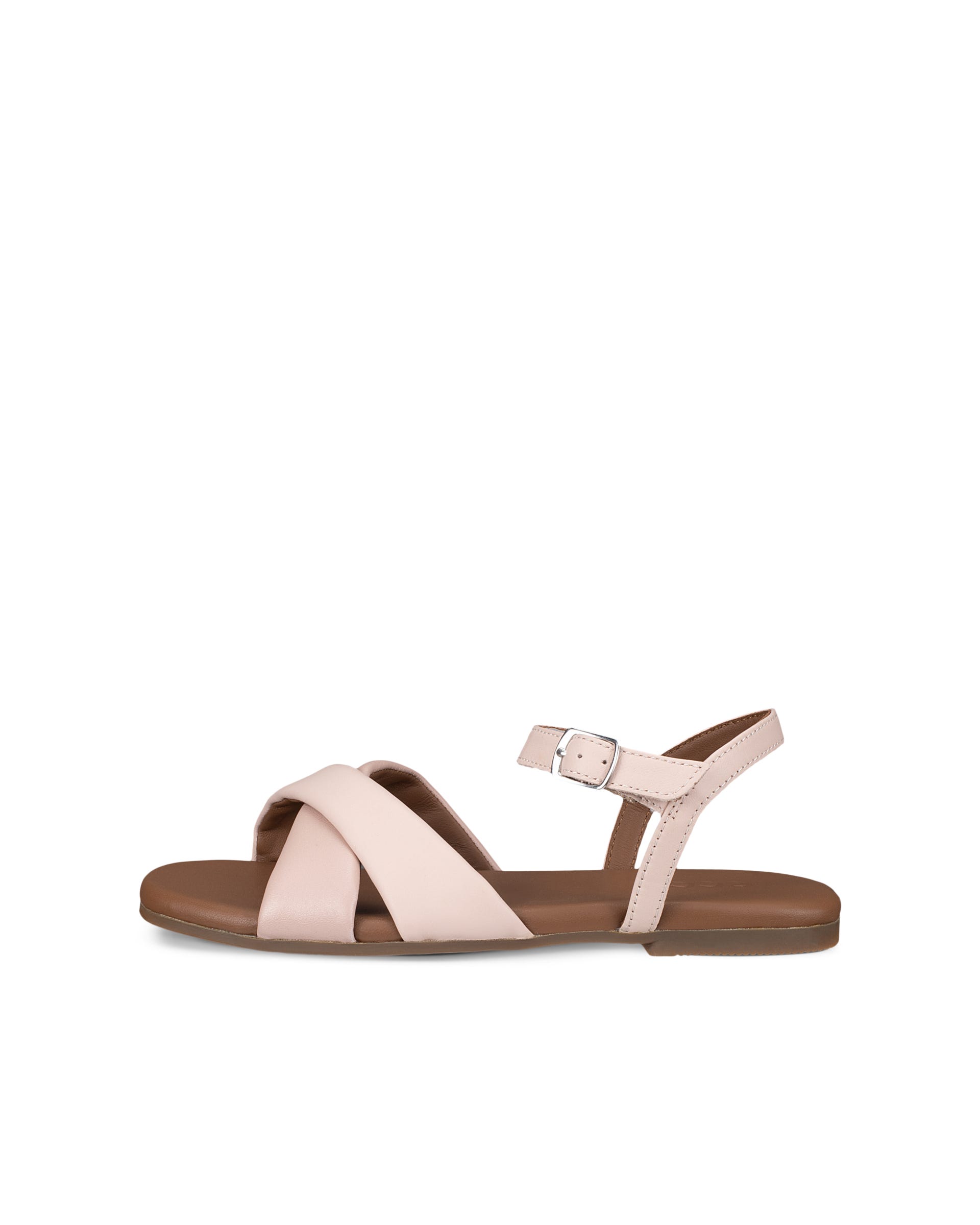 ECCO® MARYLOU női lapos talpú bőrszandál - Rózsaszín - Outside