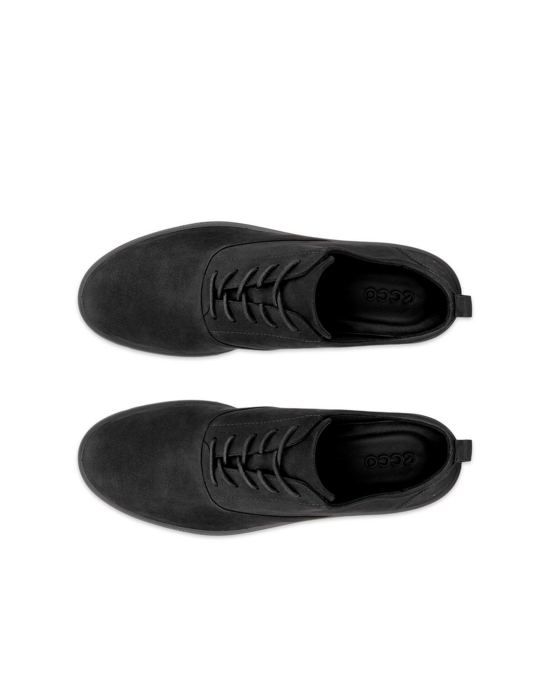 ECCO® Bella ženske cipele od nubuka s vezicama - Crna - Top left pair