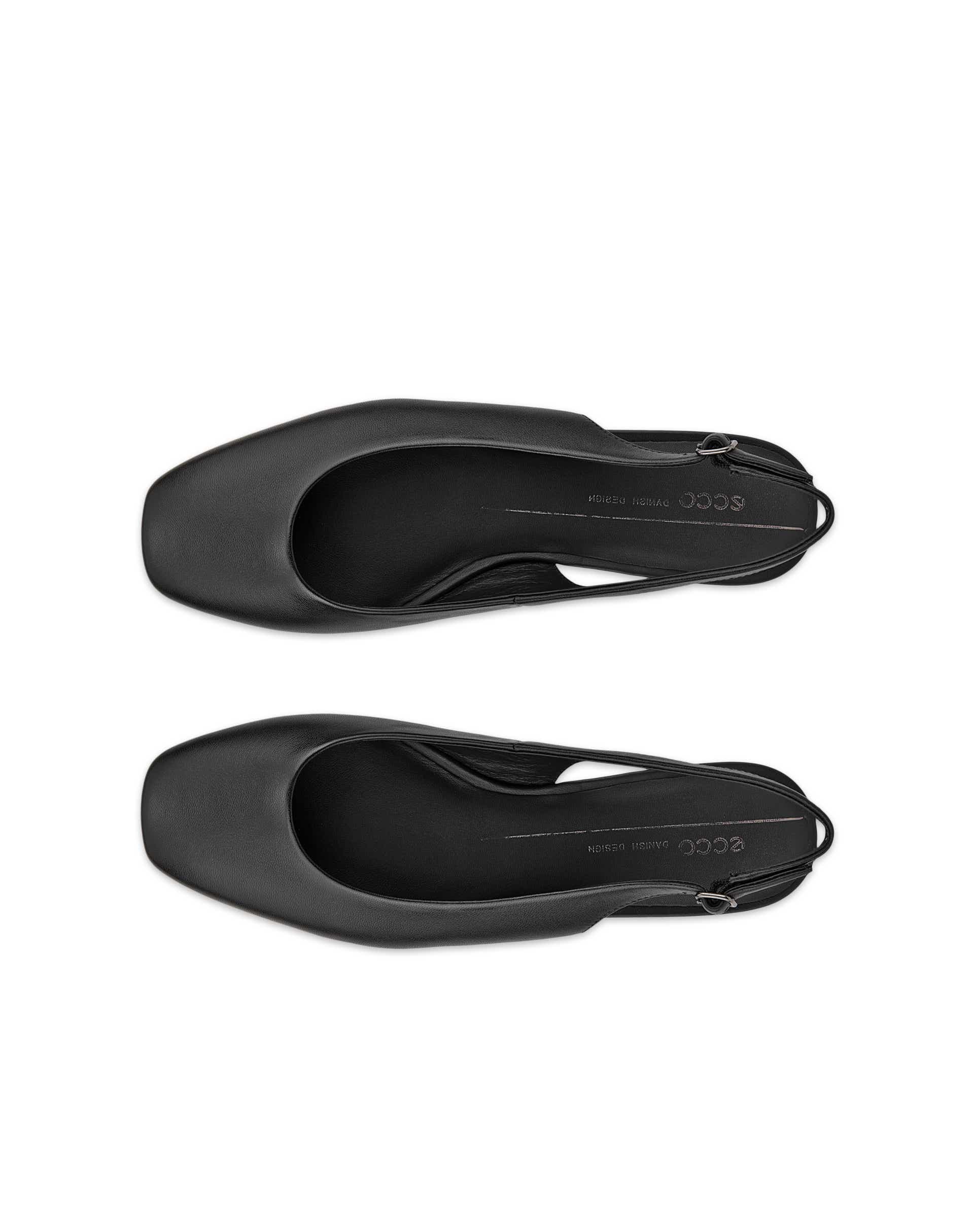 ECCO MARGOT SLING BACK FLAT - Black - Top left pair