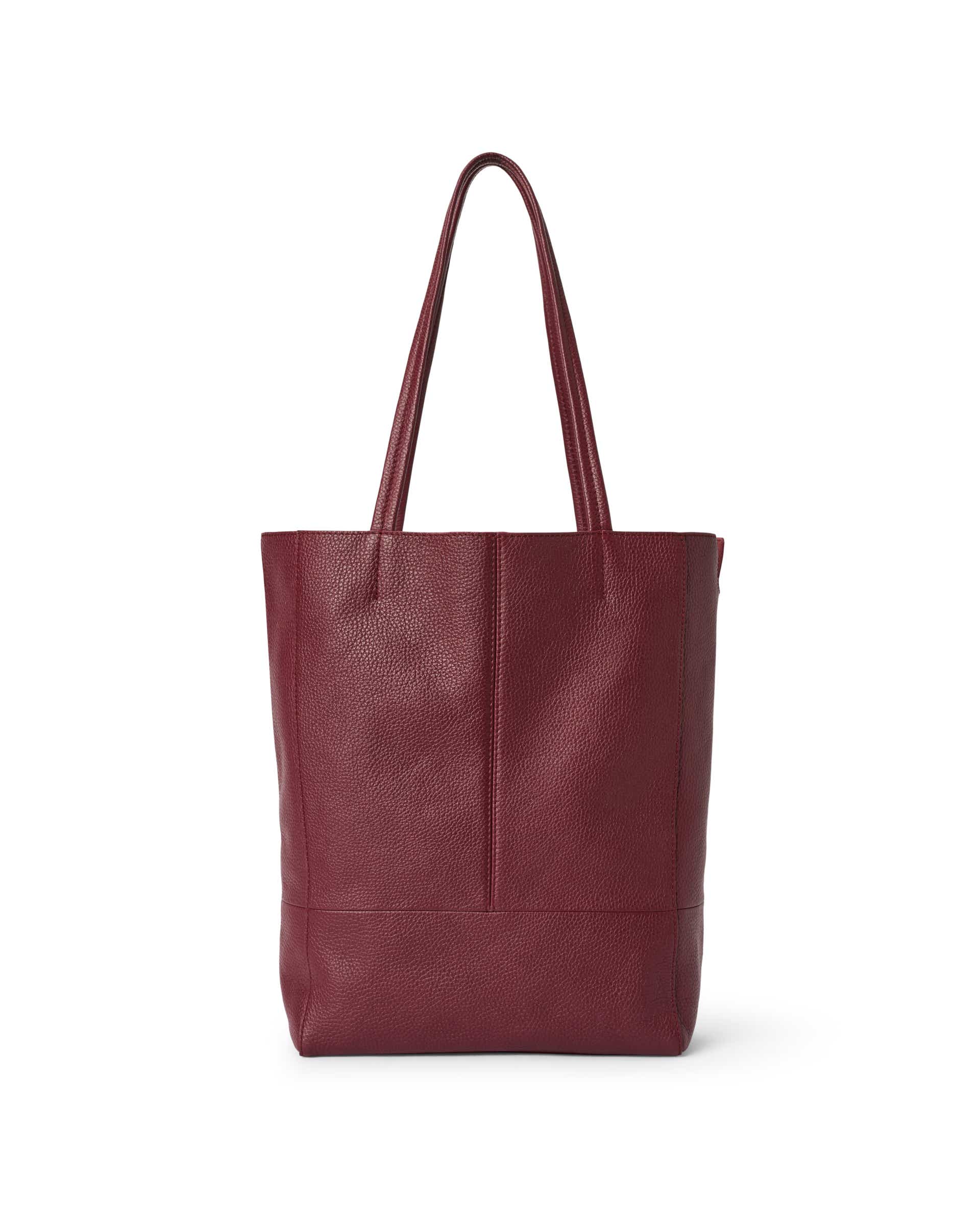 Women's ECCO® AVEN TOTE Leather Tote Bag - Red - Back
