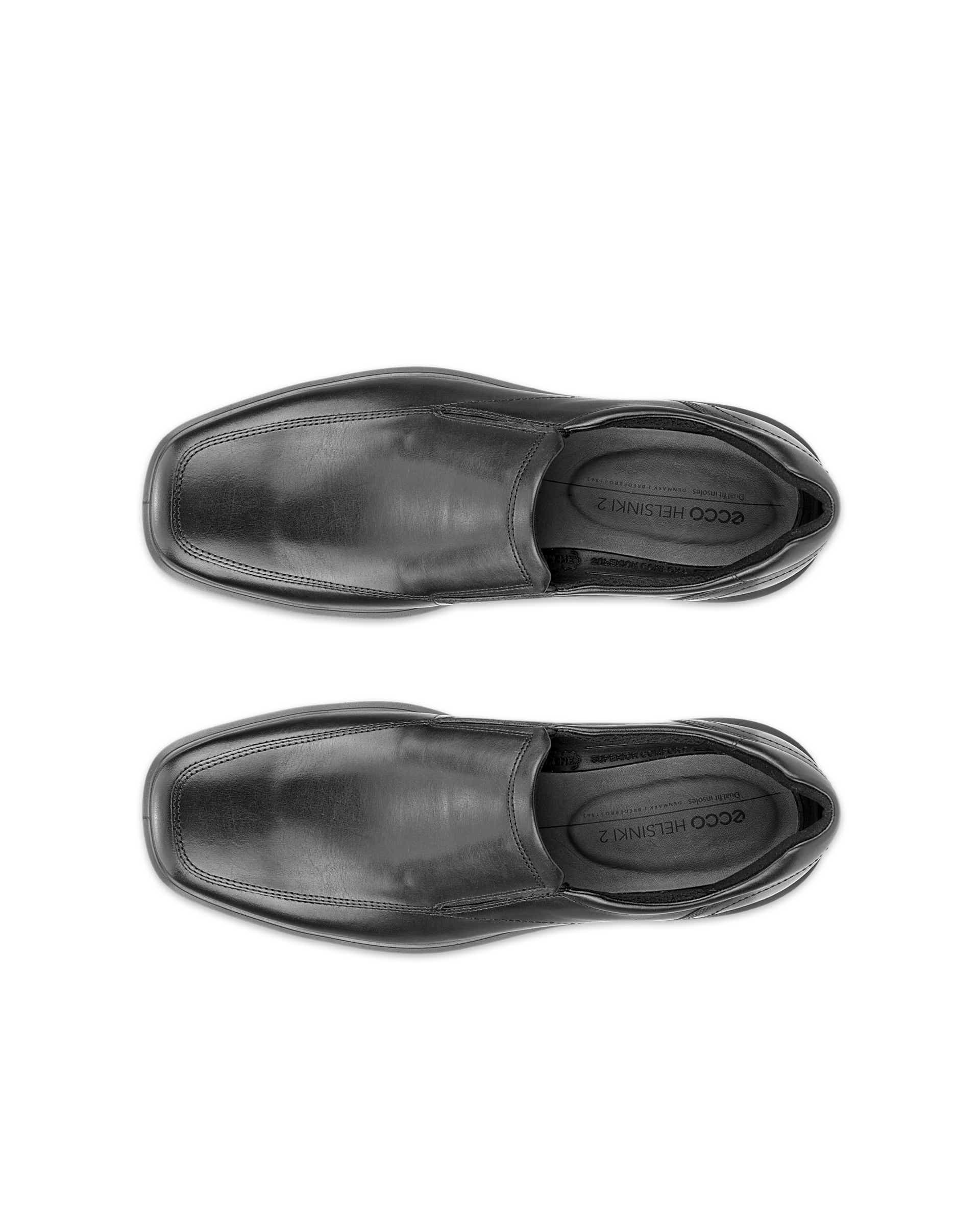 ECCO® Helsinki 2 chaussures habillée sans lacet en cuir pour homme - Noir - Top left pair