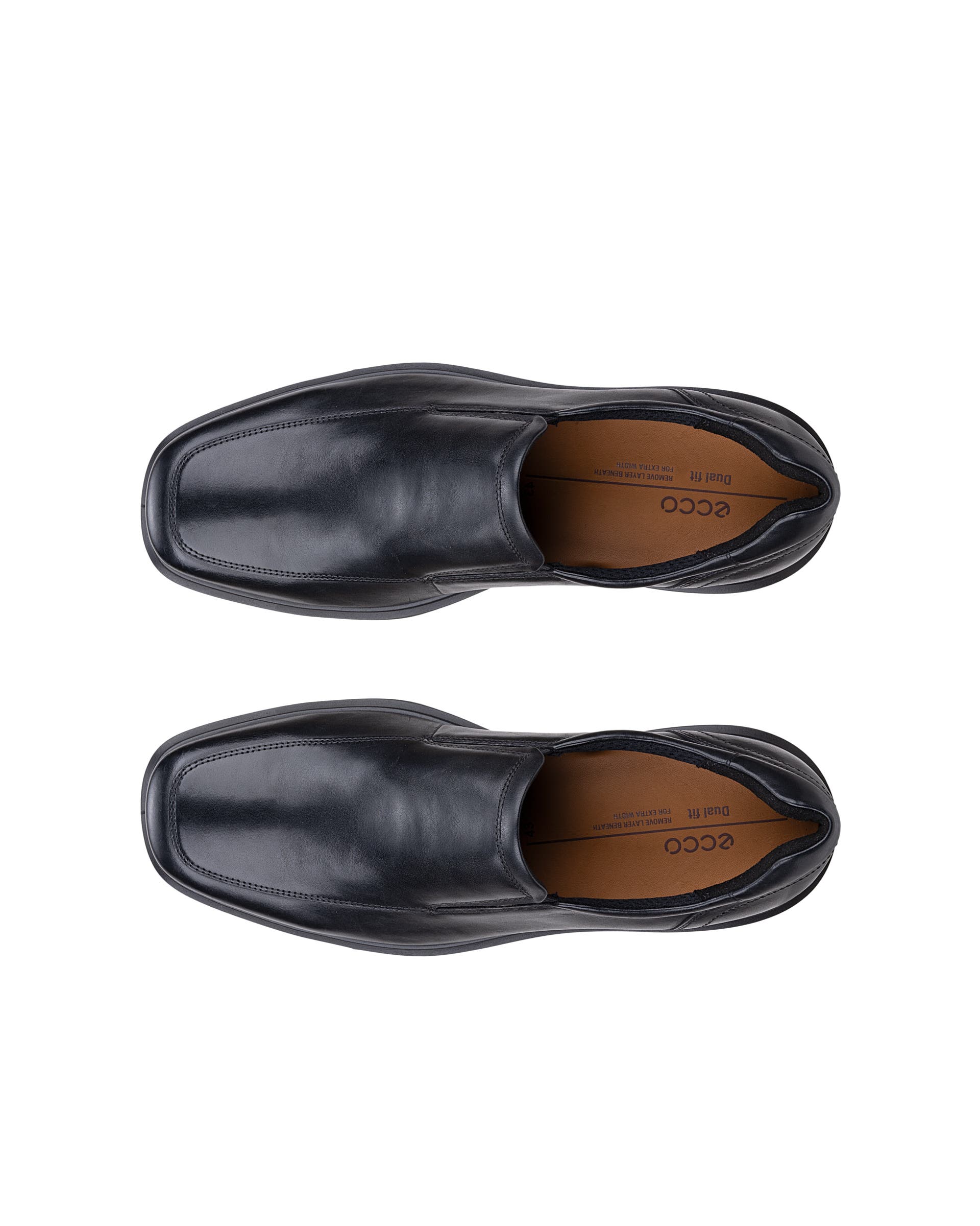 Men's ECCO® Helsinki 2 Leather Slip-On Dress Shoe - Black - Top left pair