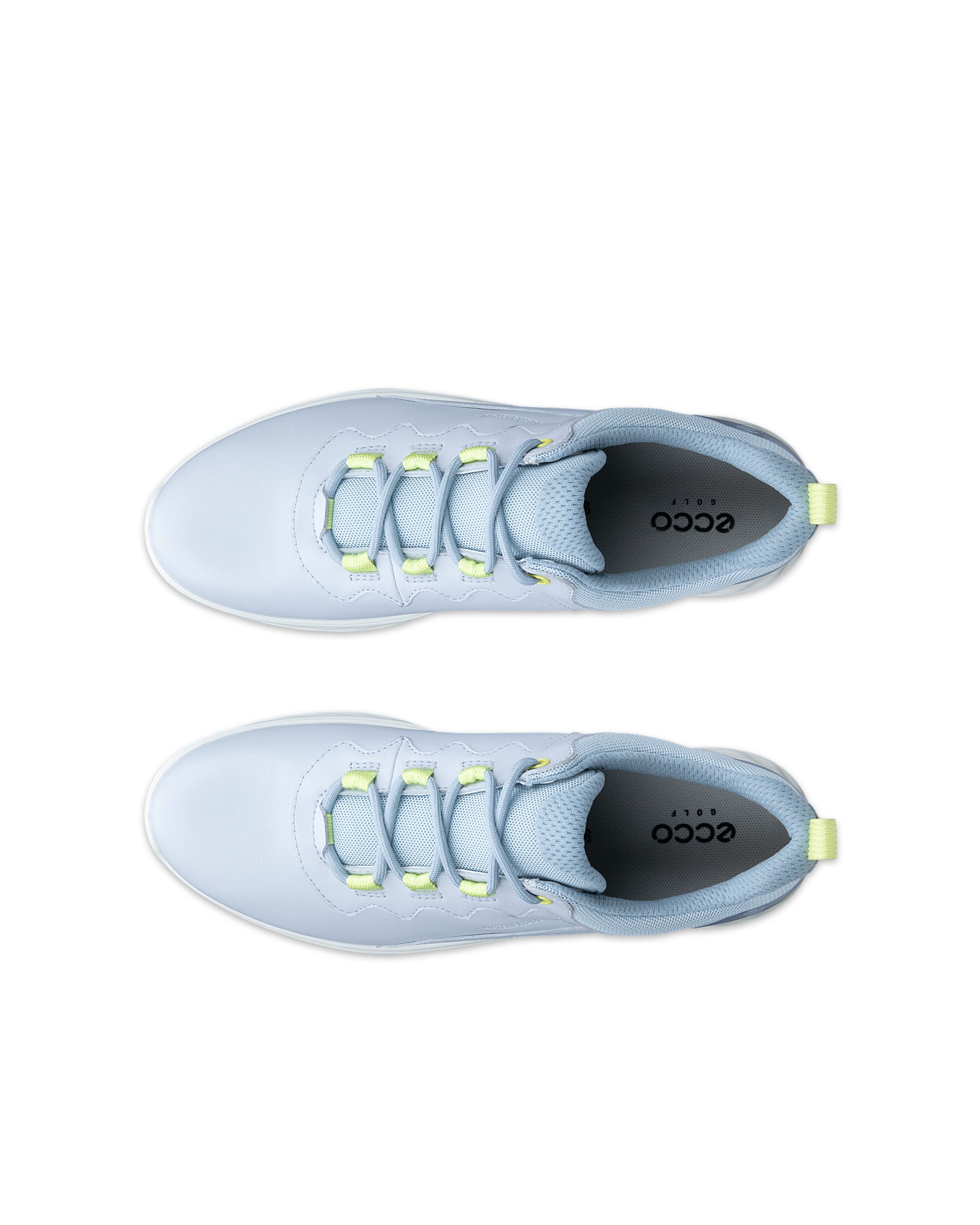 ECCO® GOLF S-CASUAL chaussure de golf imperméable en cuir pour femme - Bleu - Top left pair