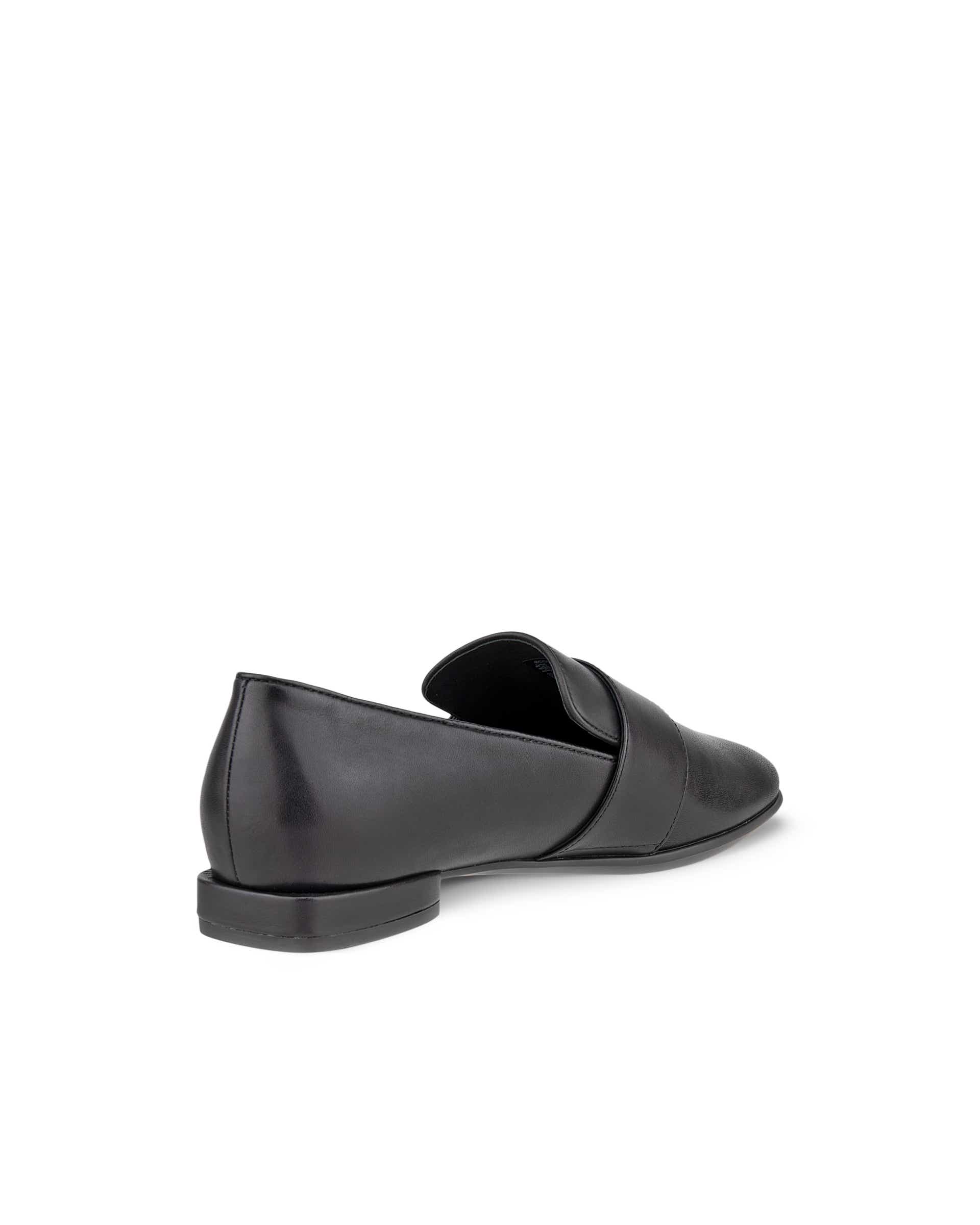 ECCO® Anine Squared mocassins en cuir pour femme - Noir - Back