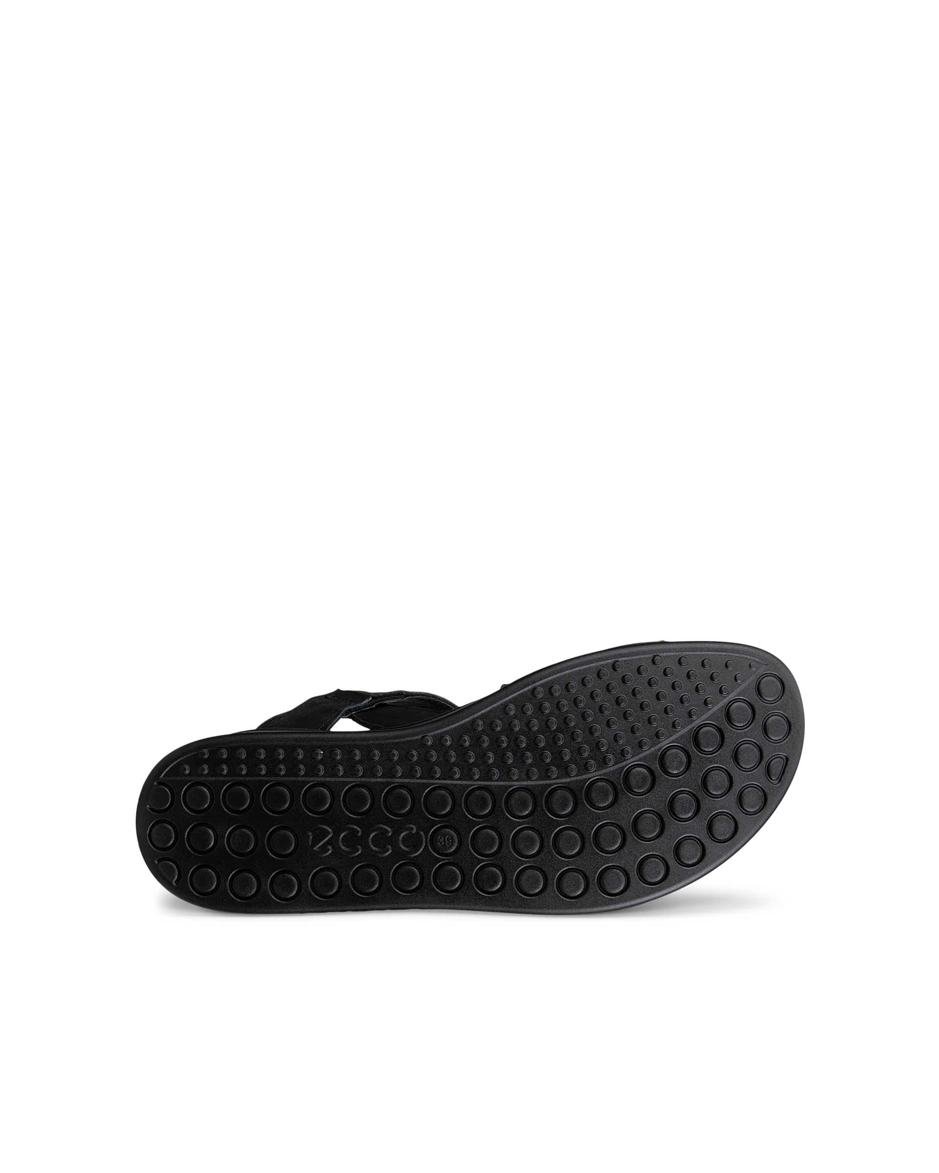 ECCO® SOFT SANDAL sandaler i nubuck med to remme til damer - Sort - Sole