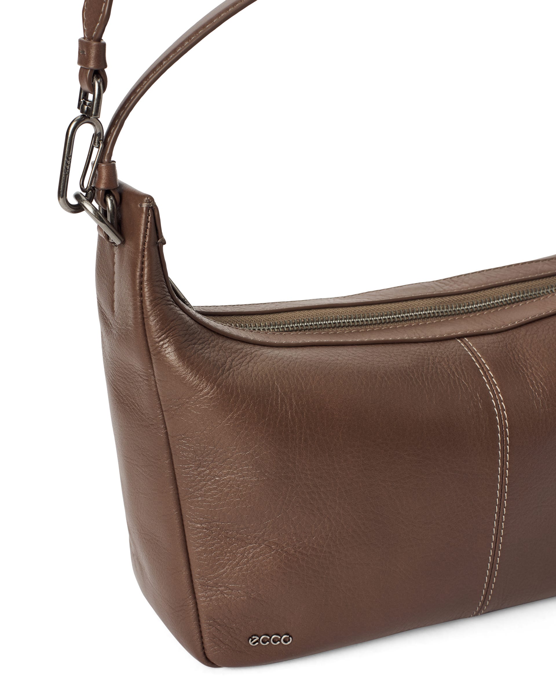 ECCO® HOBO S kompakt hobostyle taske i læder til damer - Brun - Detail-2