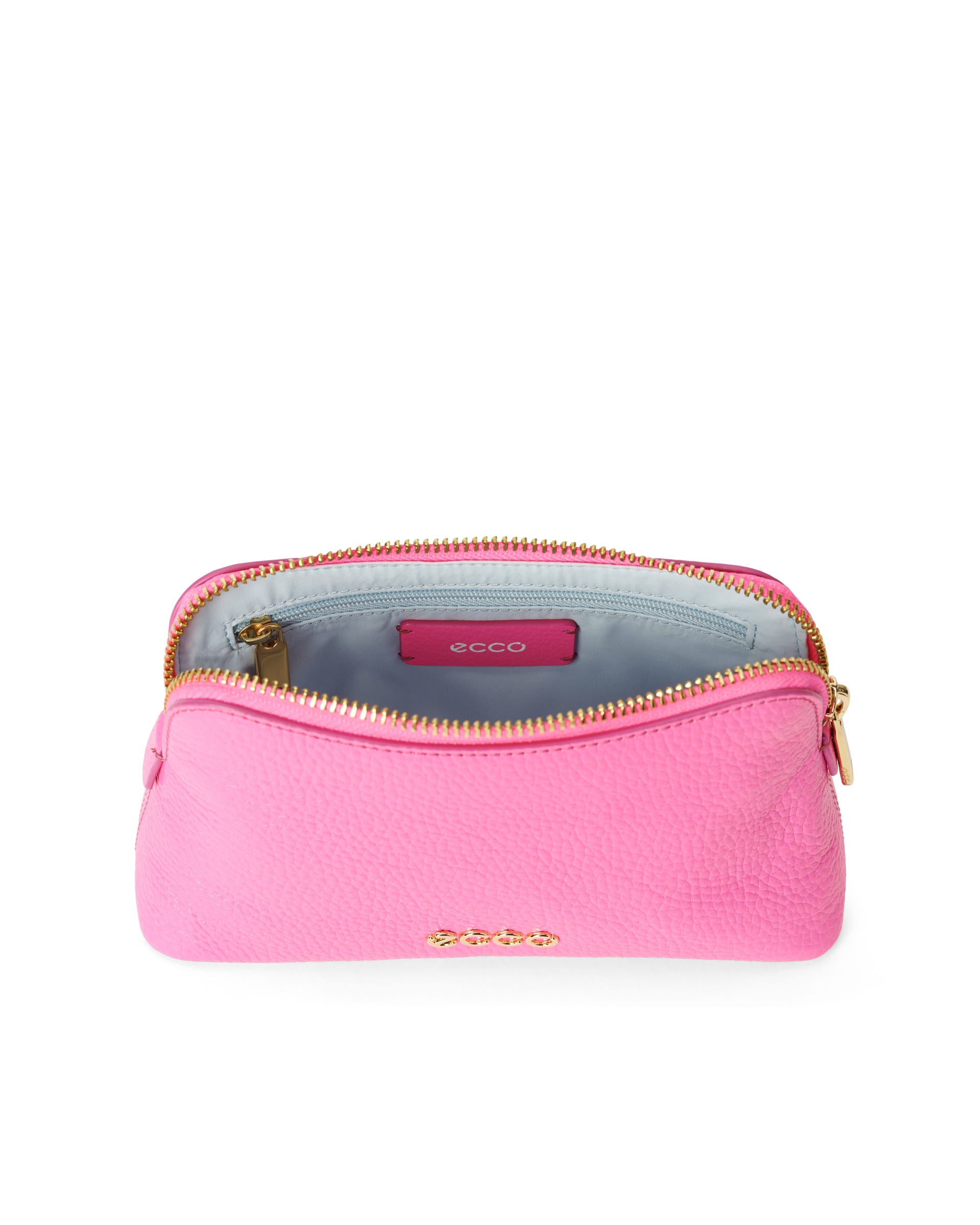 Usnjena etui torba ECCO® Cosmetic Pouch - Rožnata - Inside