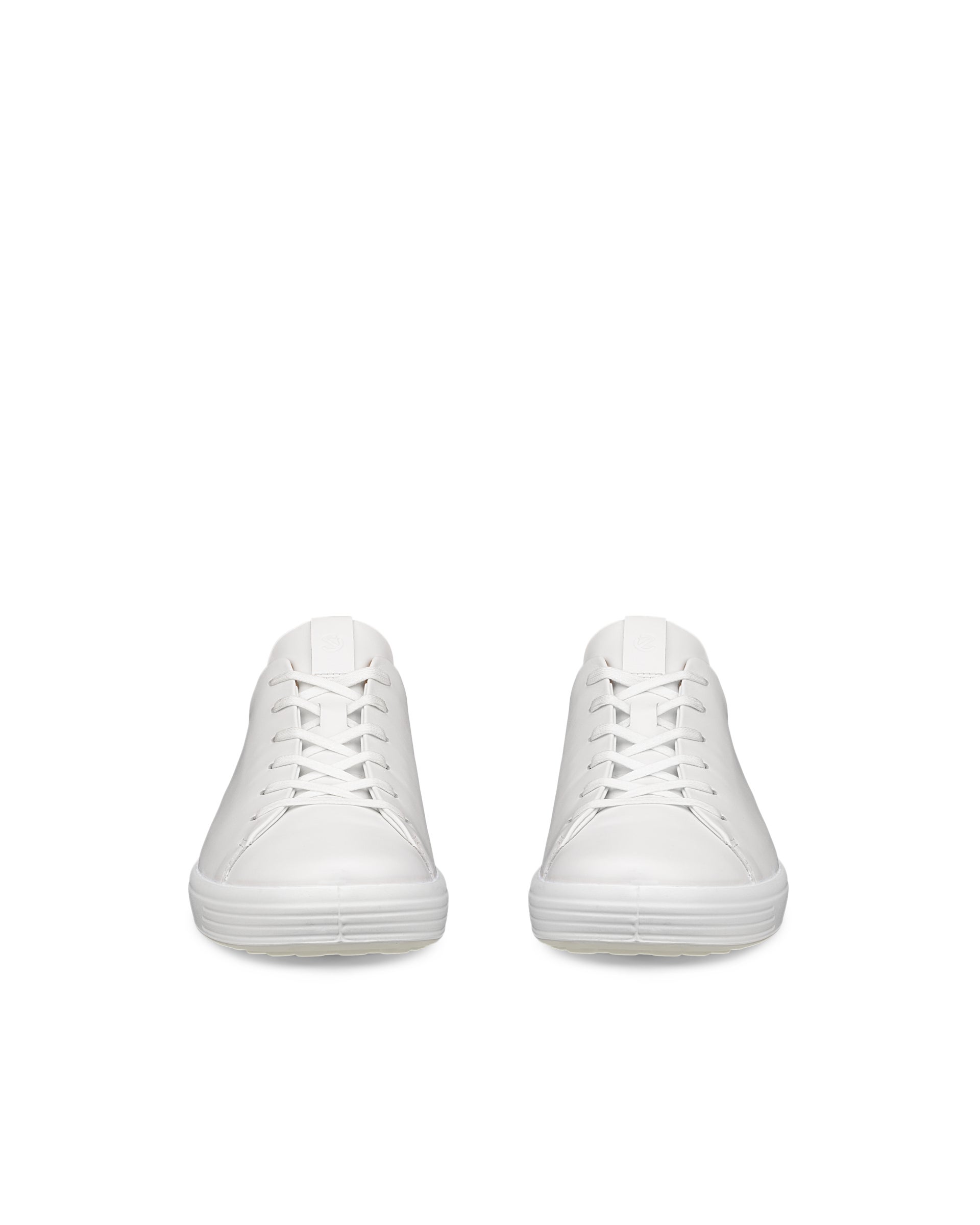 Chaussure à lacets ECCO® Soft 7 en cuir pour hommes - Blanc - Front pair
